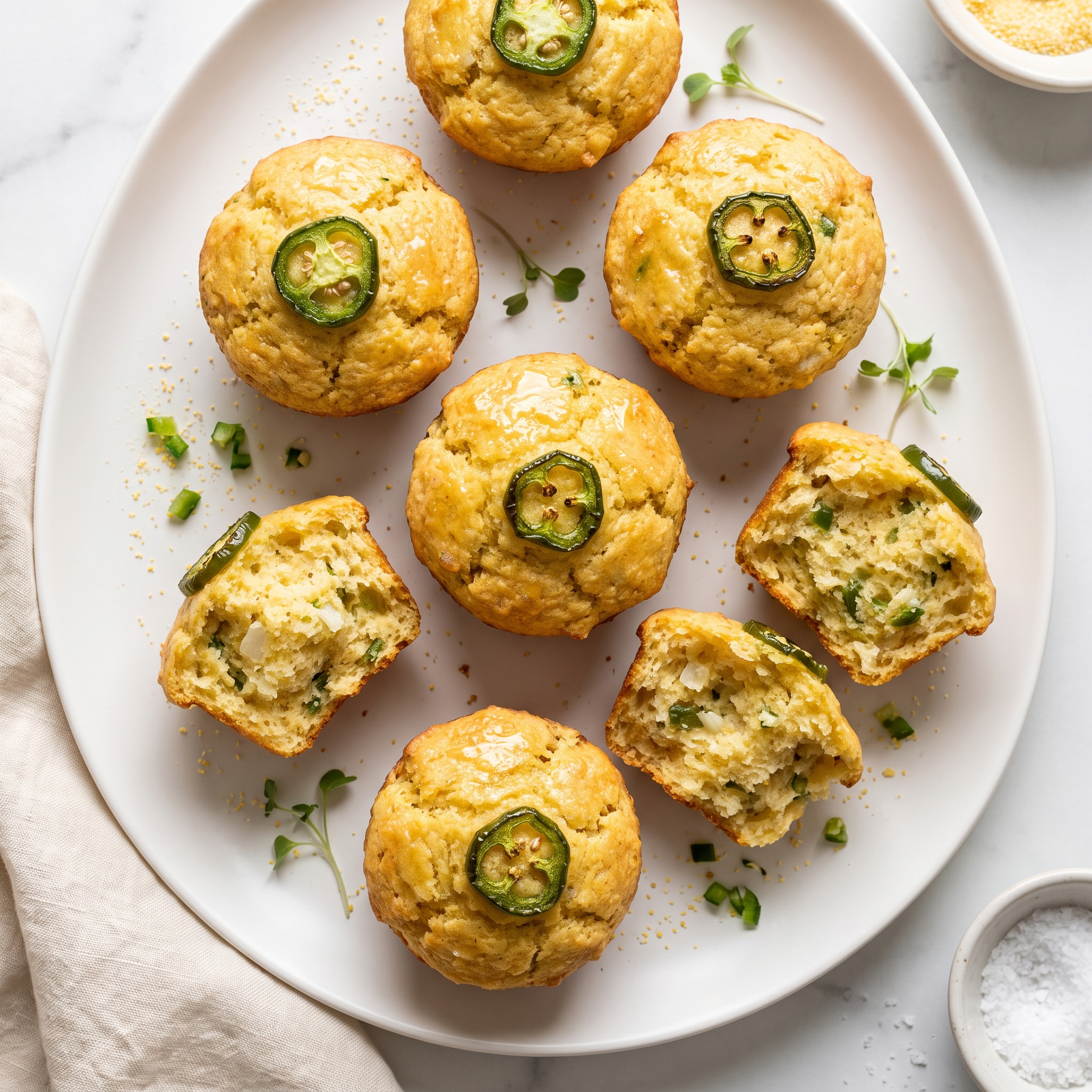Buttermilk Jalapeño Cornbread Muffins