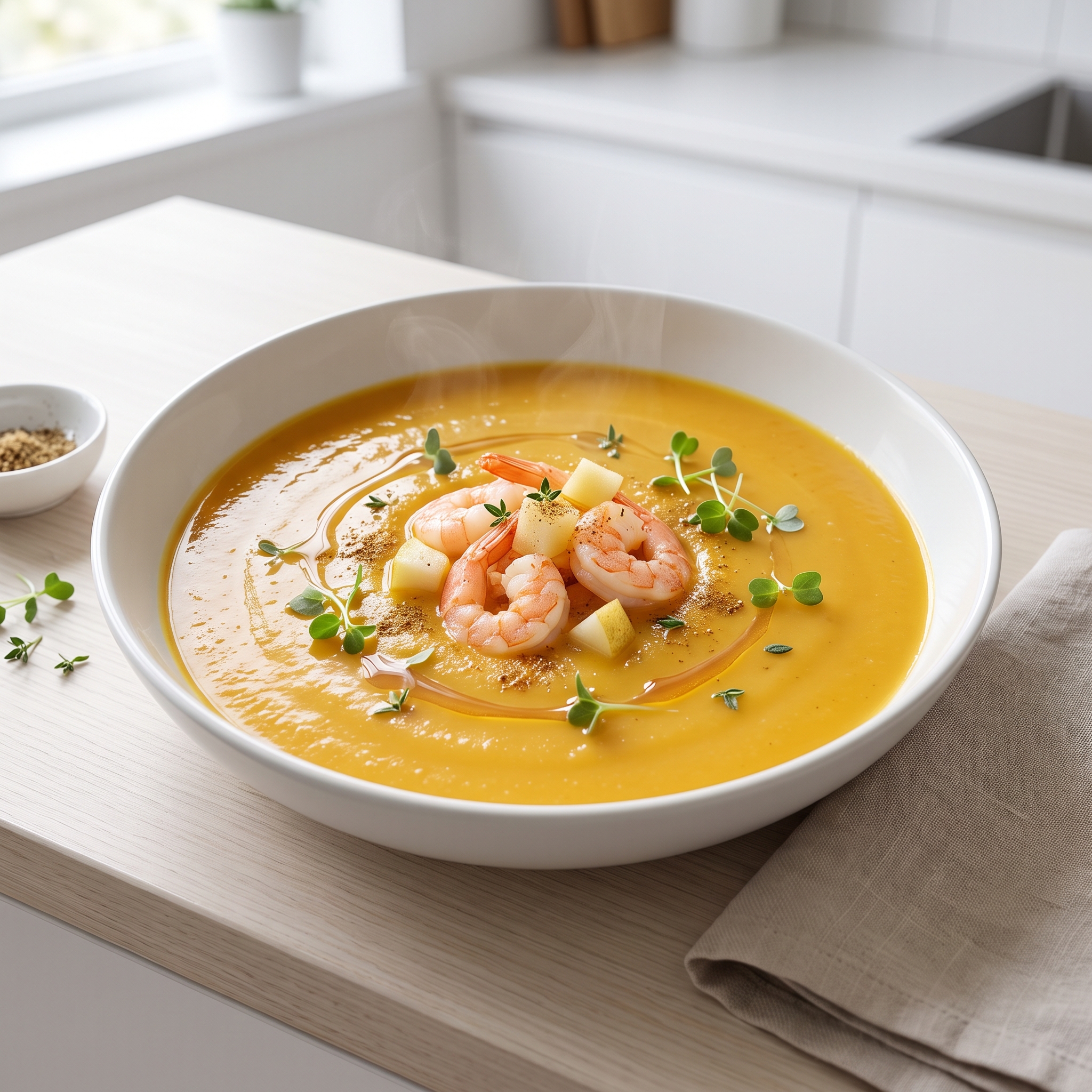 Butternut Shrimp Soup with Sherry