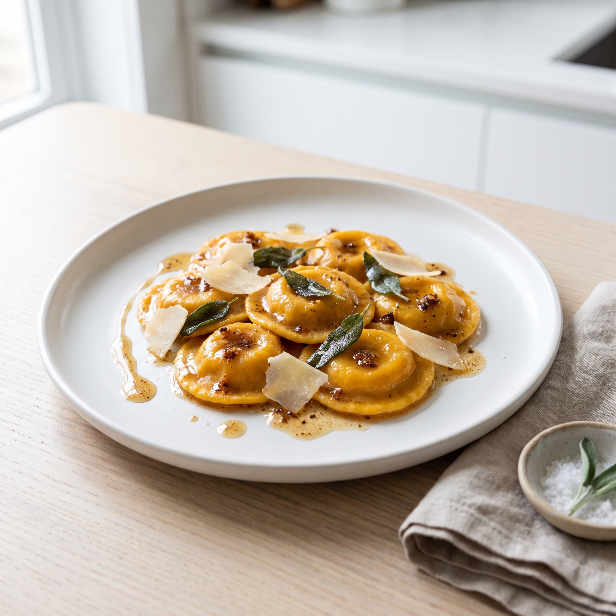 Butternut Squash Ravioli in Sage Brown Butter