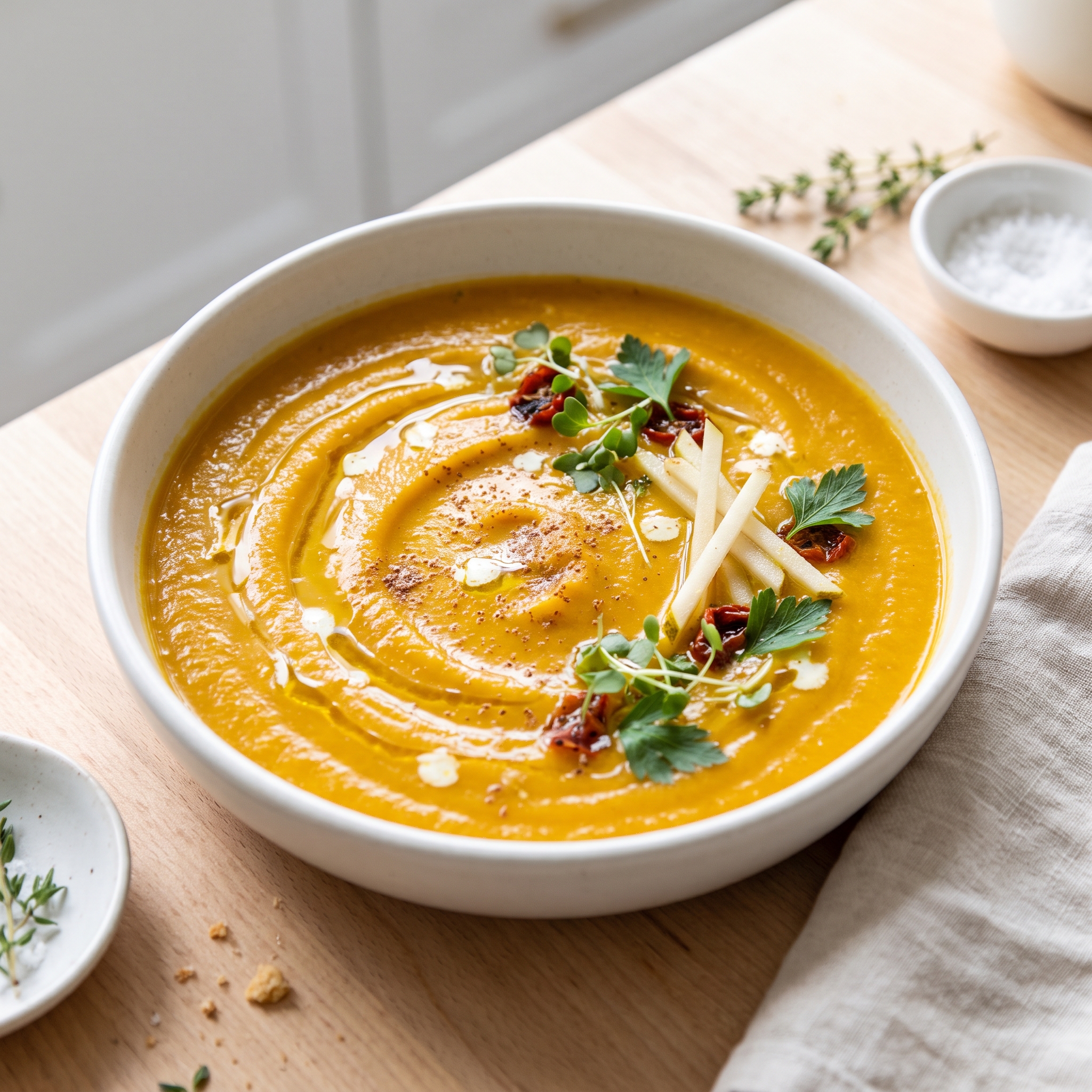 Butternut Squash & Pear Roasted Soup
