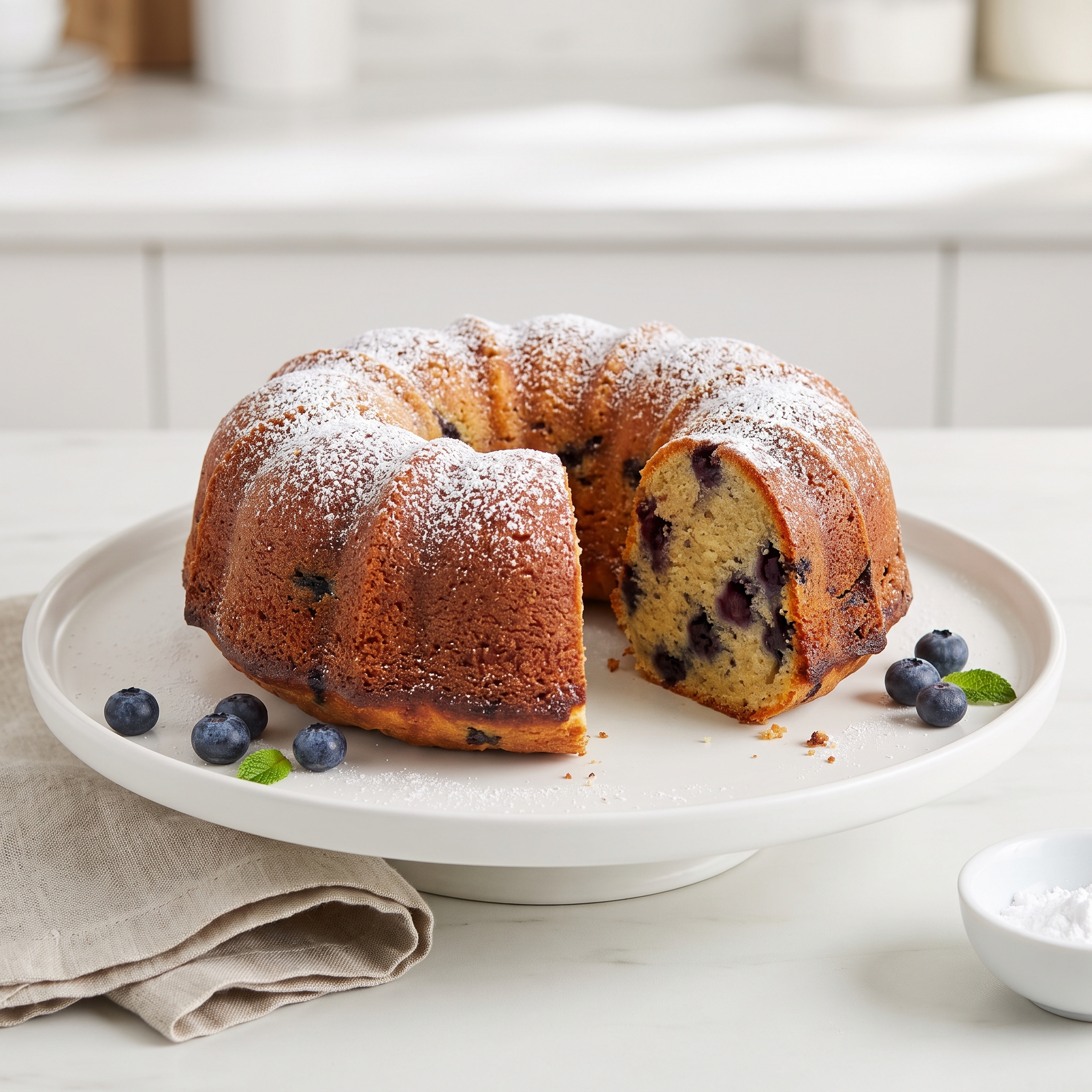 Buttery Blueberry Bundt Pound Cake