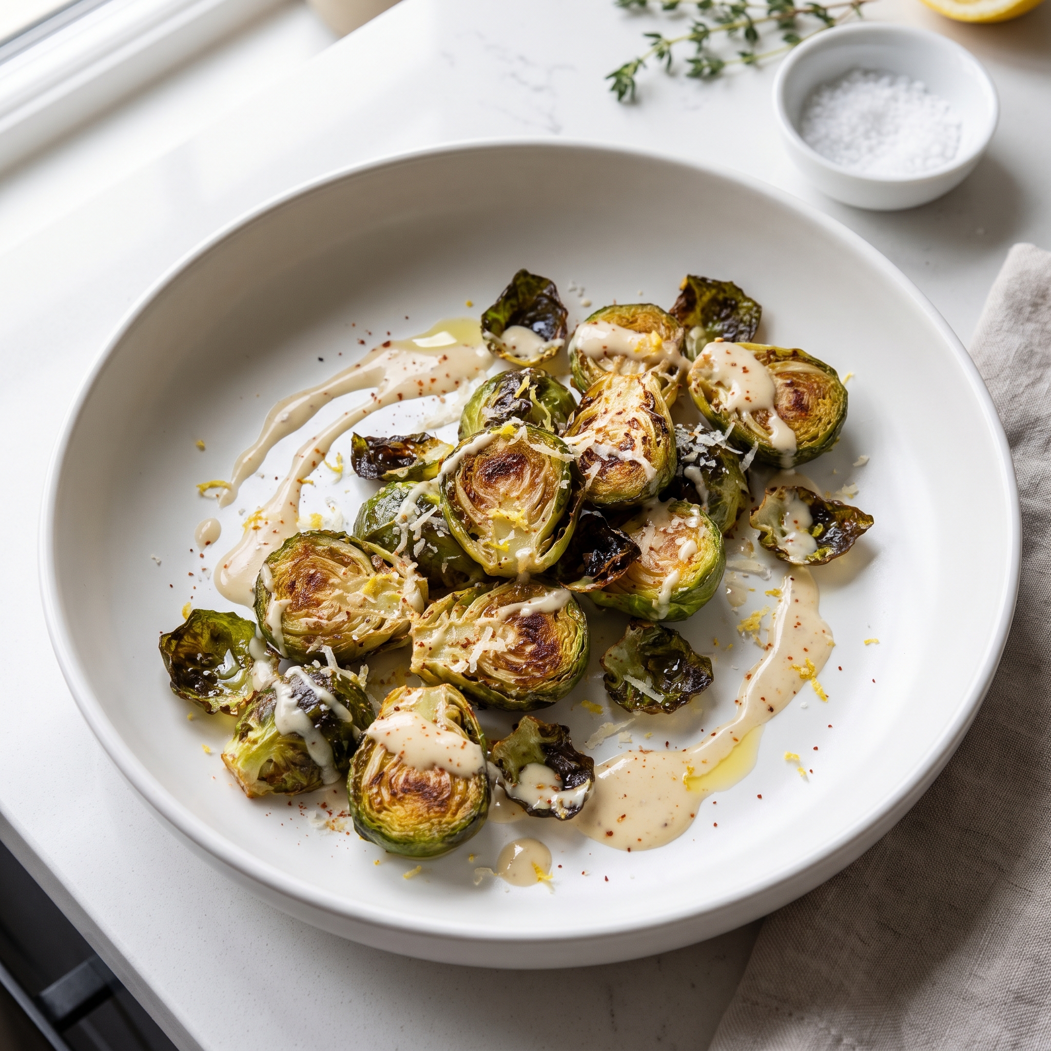 Caesar-Style Brussels Sprouts