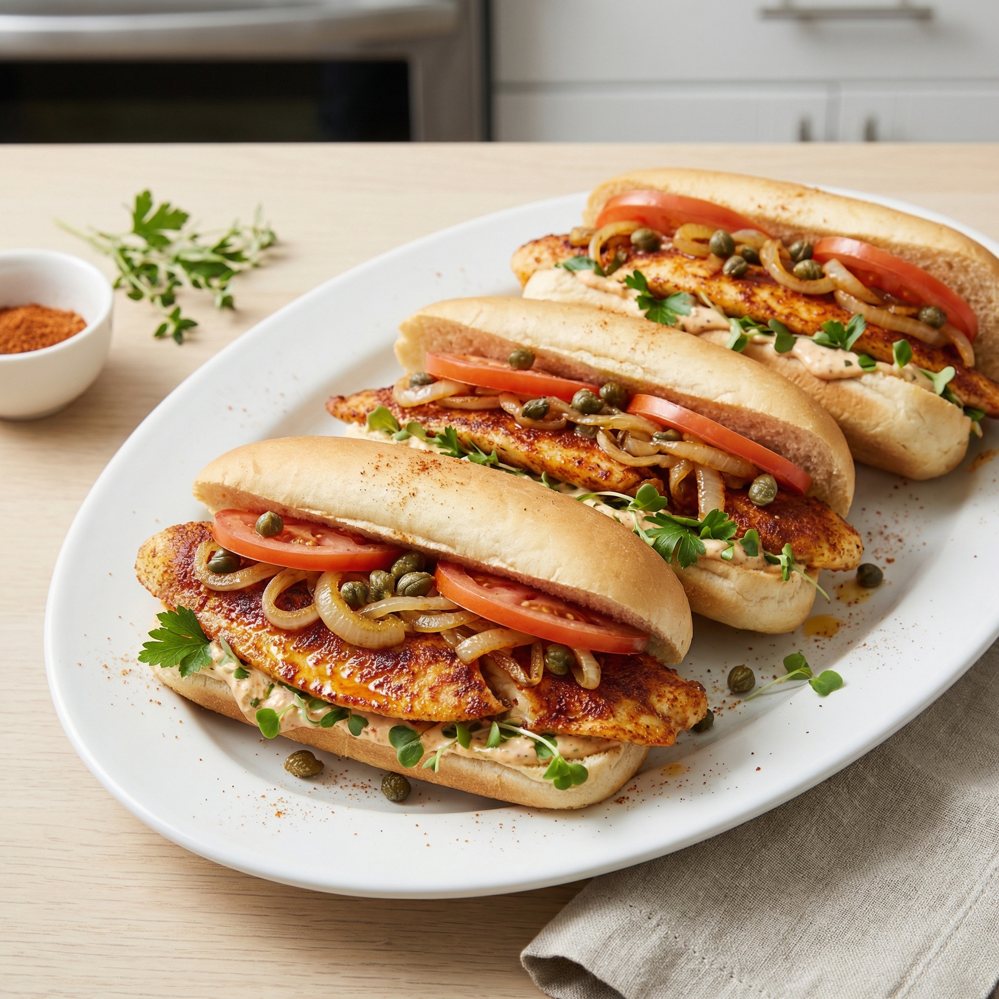 Oven-Baked Tilapia Subs