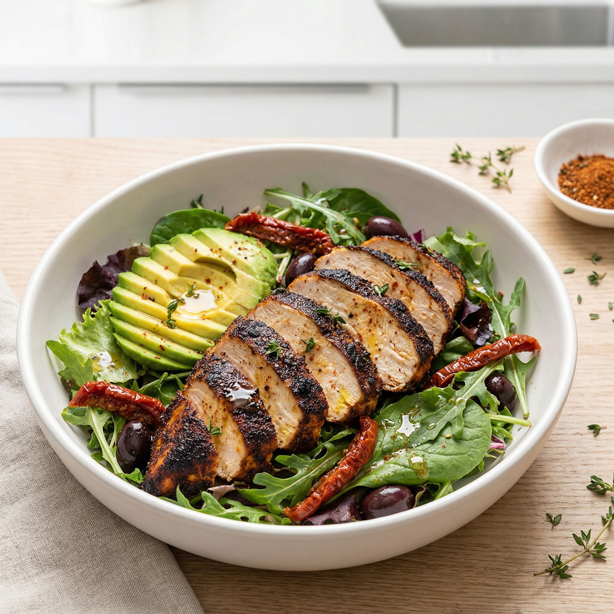 Bright Summer Blackened Chicken Salad
