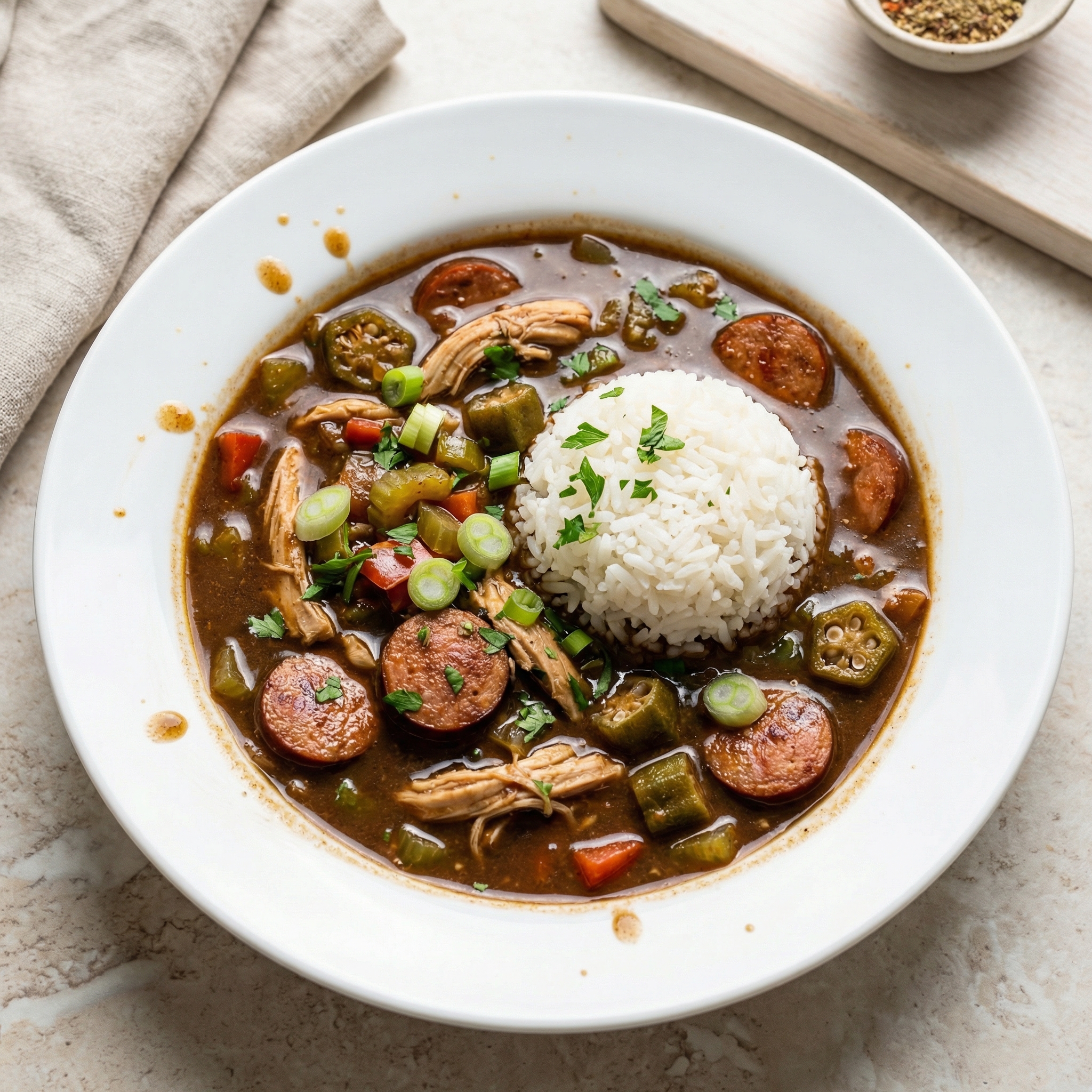 Dupre Family Chicken and Sausage Gumbo
