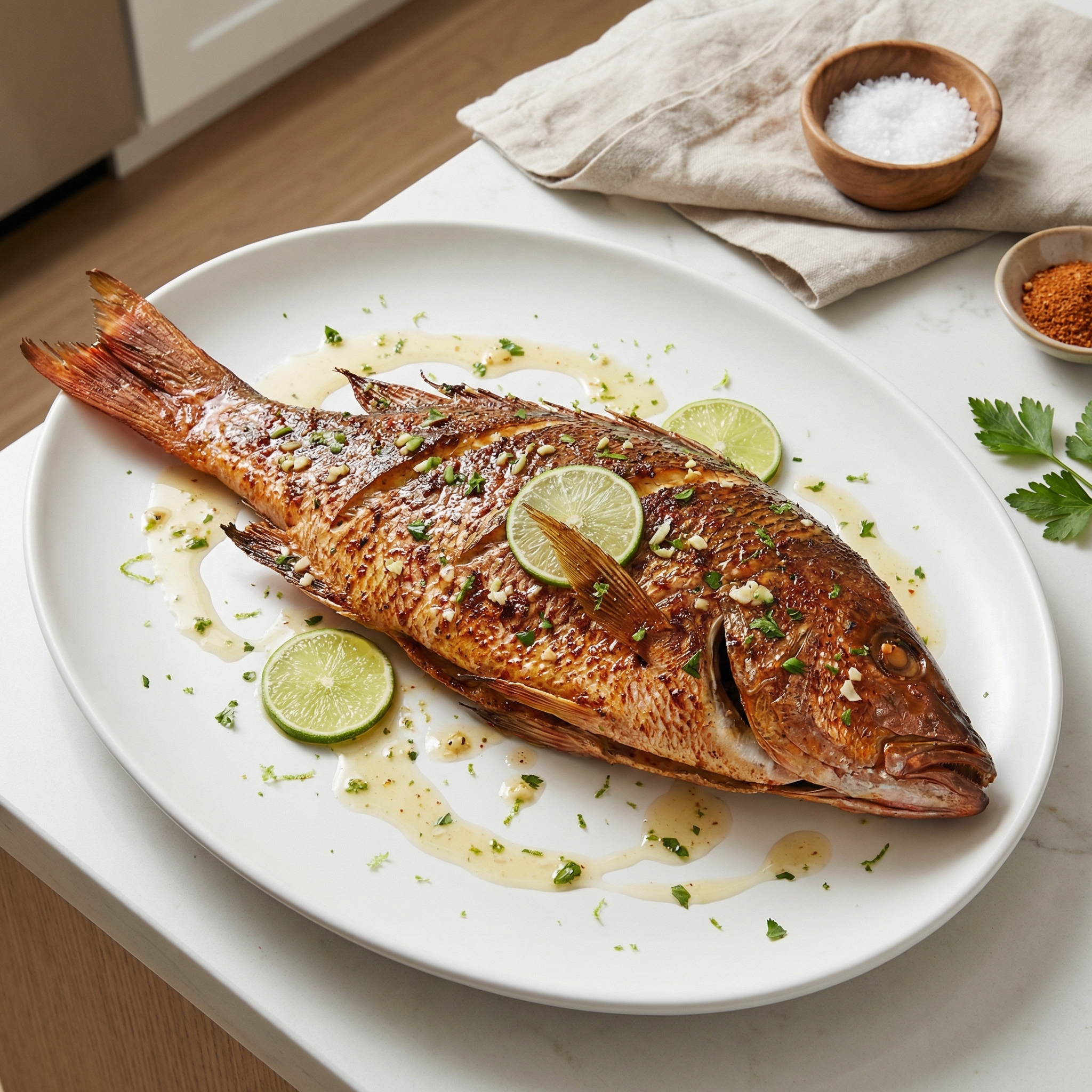 Smoked Whole Snapper