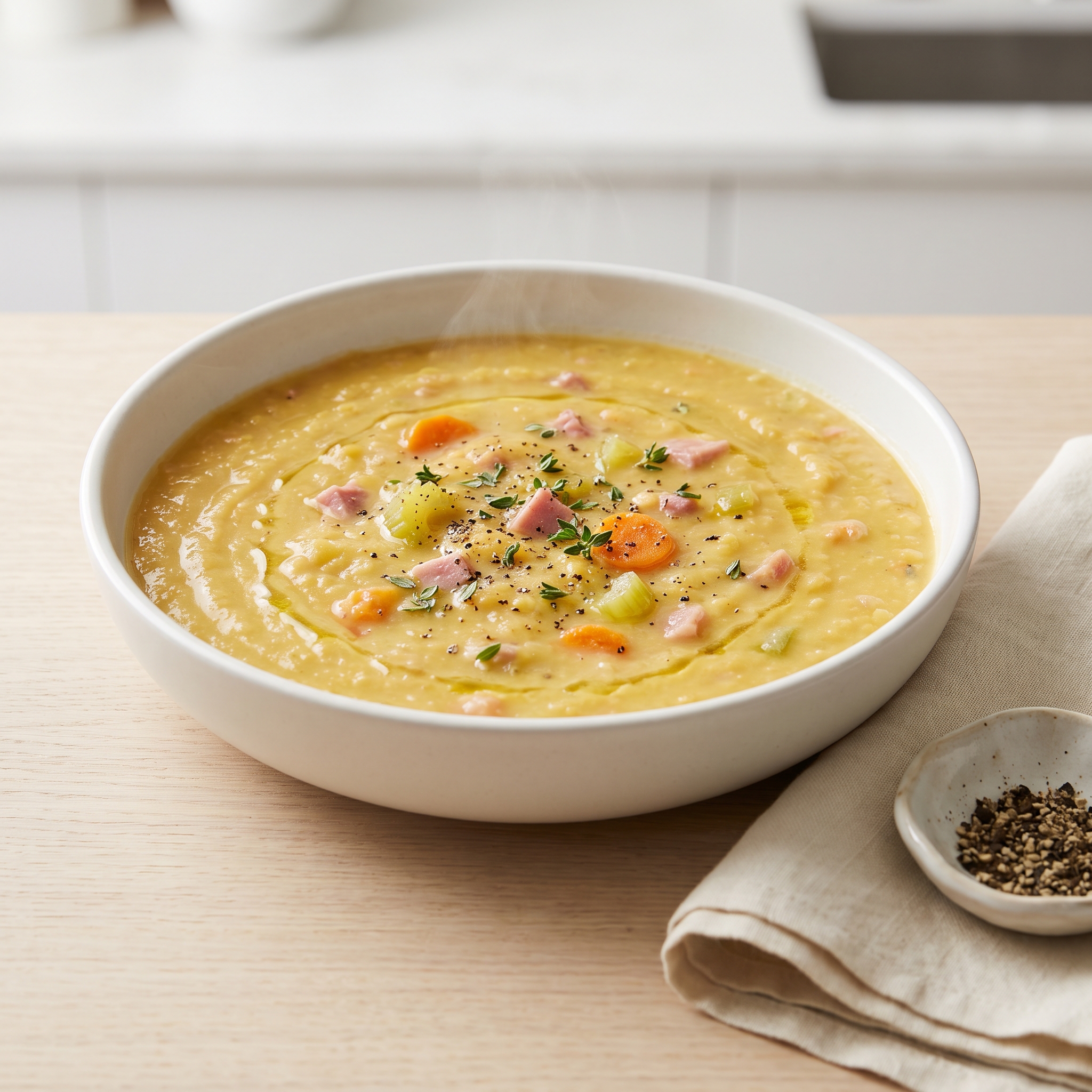 Canadian-Style Yellow Split Pea and Ham Soup