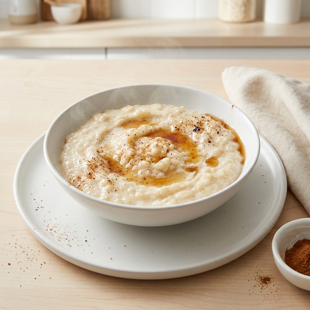 Canadian Maple Rice Pudding
