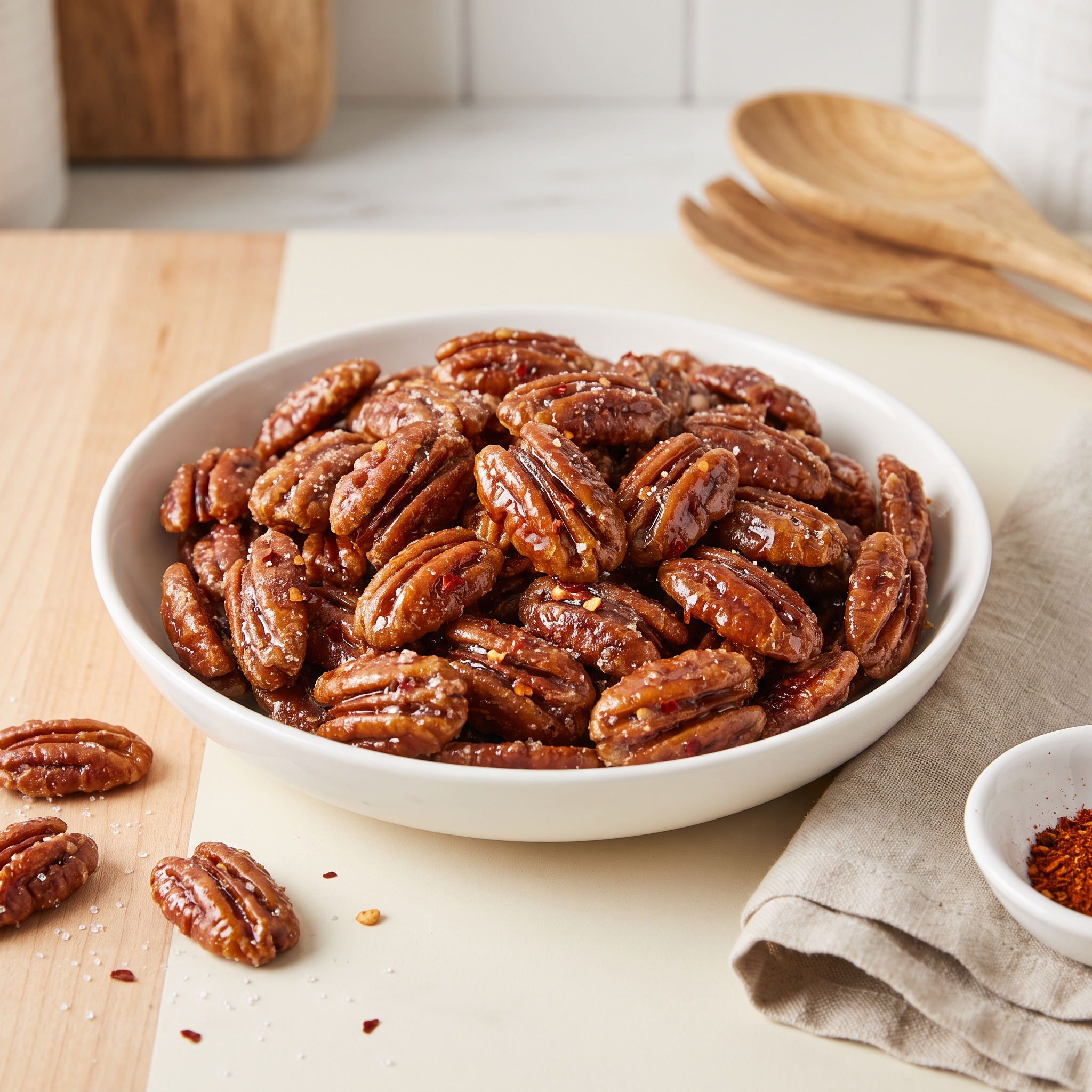 Candied Chili-Cayenne Pecans