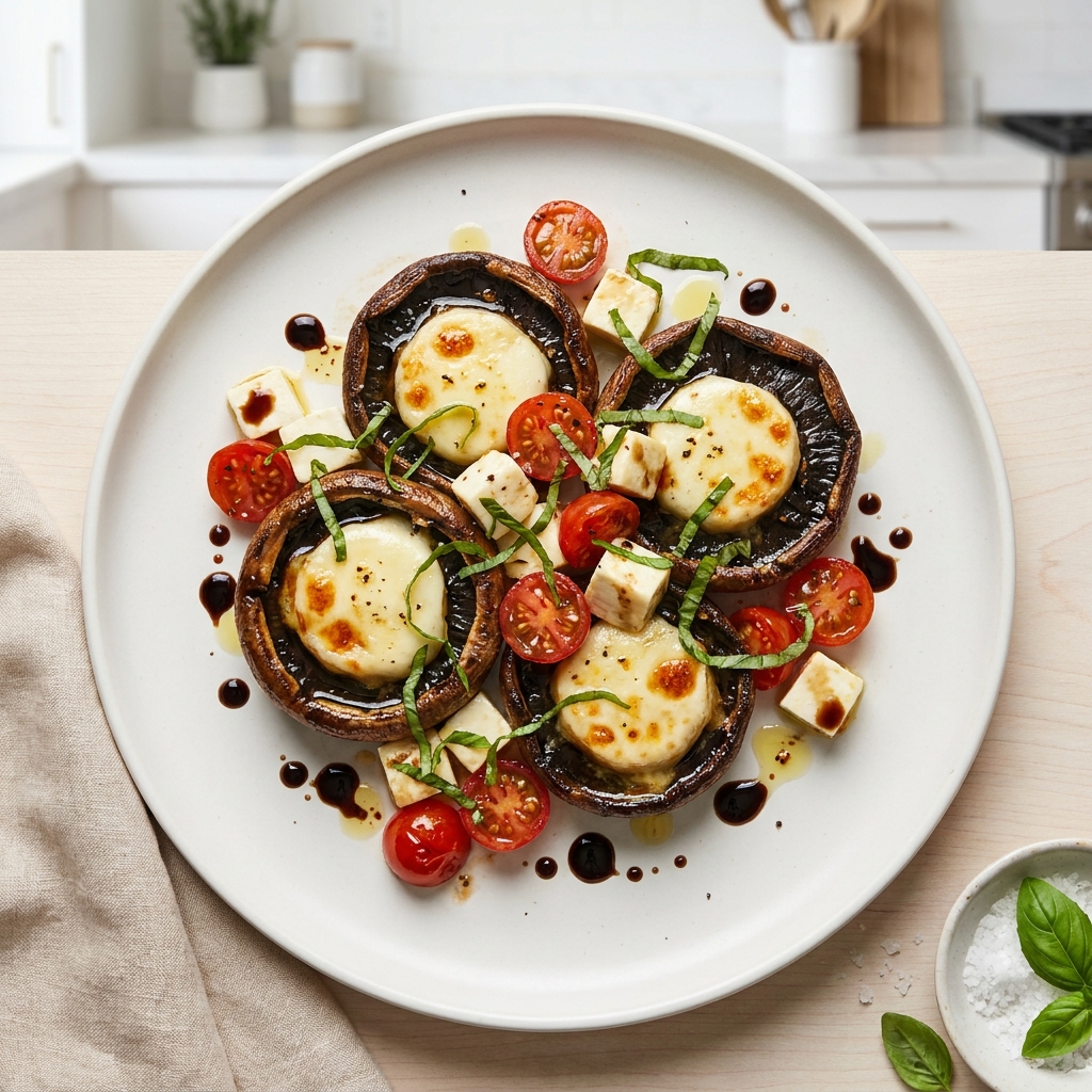 Caprese Stuffed Portobello Mushrooms