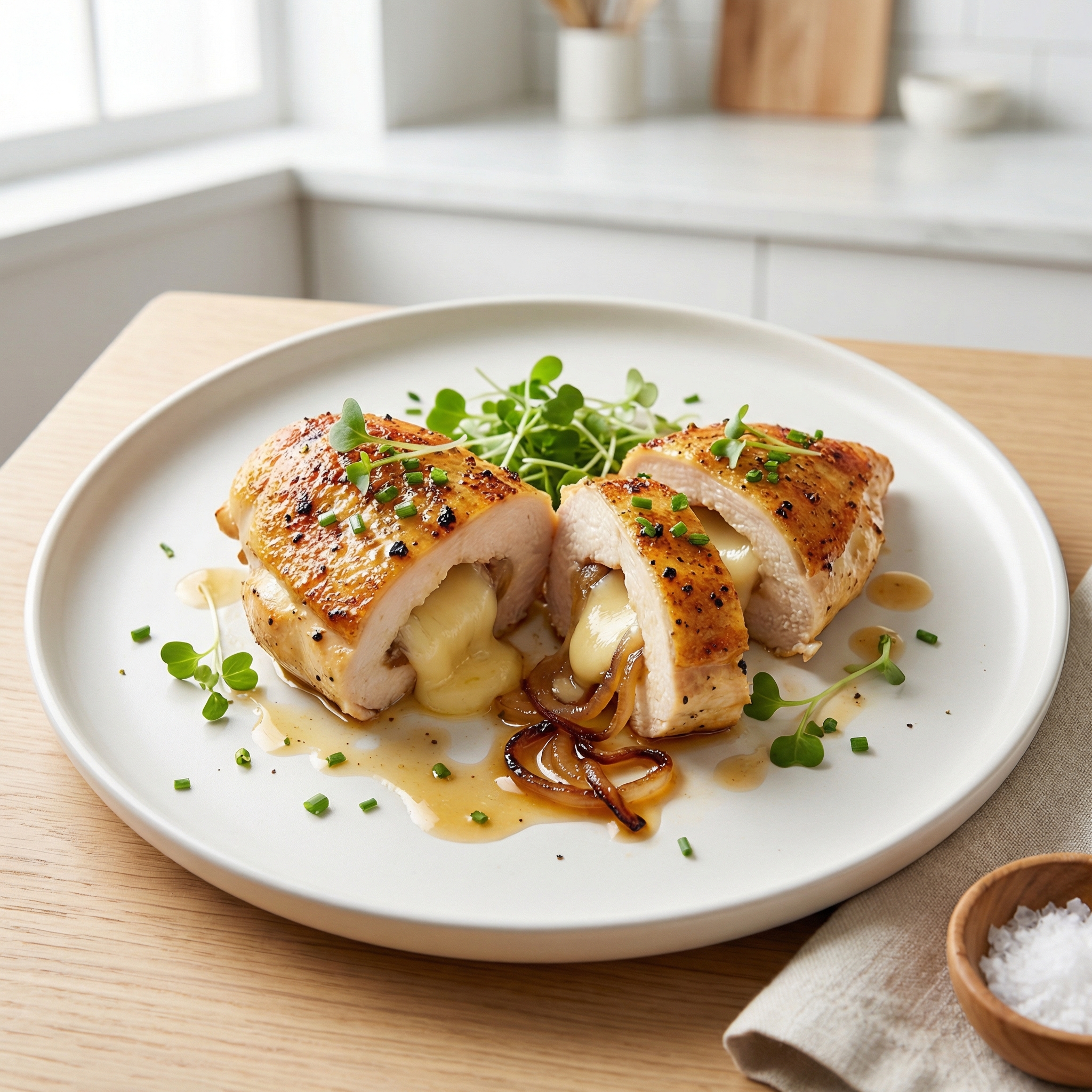 Caramelized Onion and Gouda Stuffed Chicken