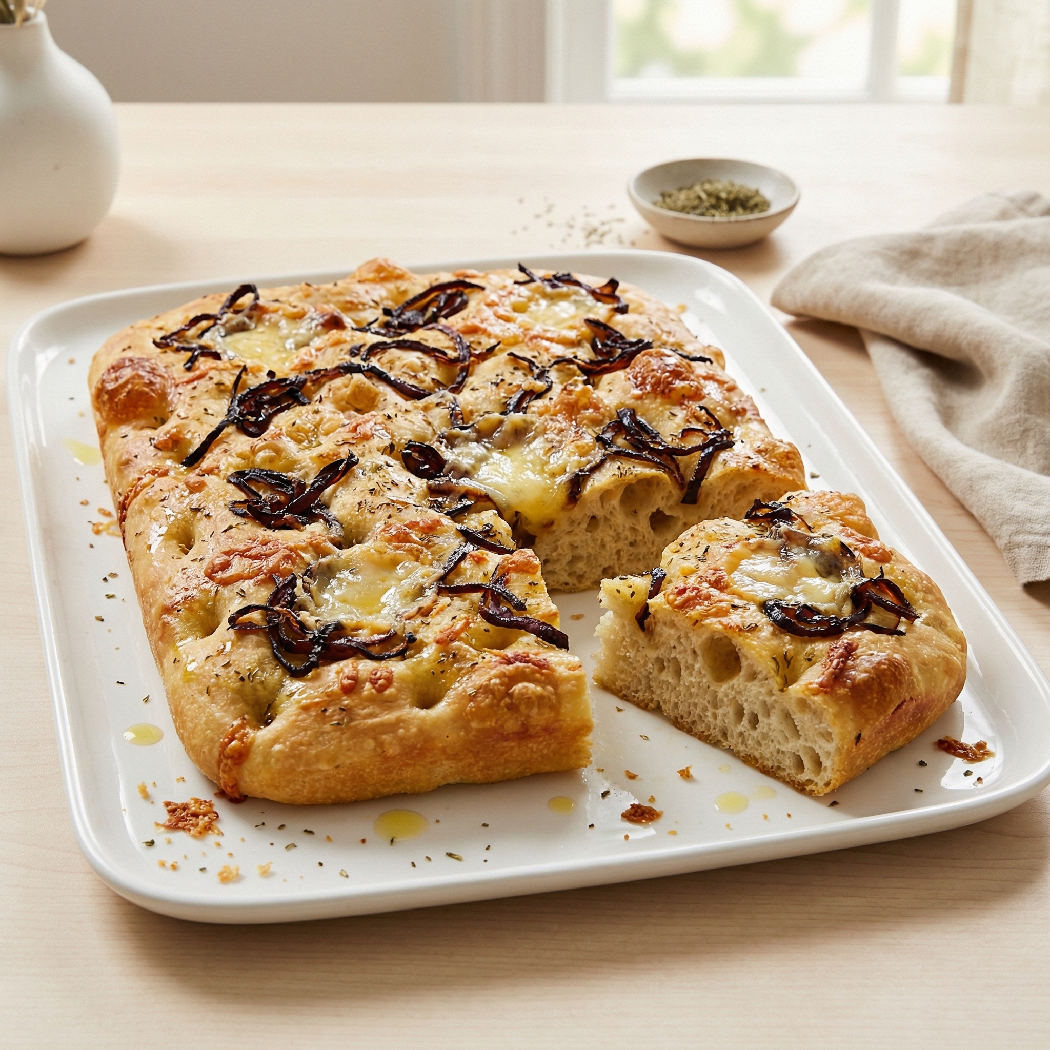 Focaccia Inspired by French Onion Soup