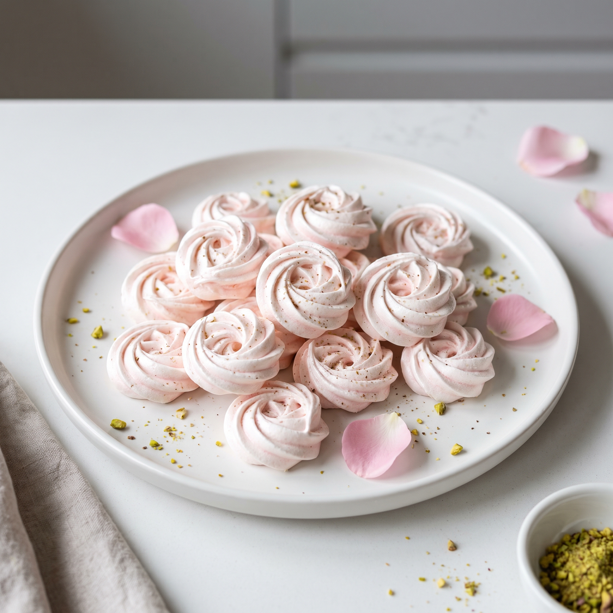 Cardamom Rose Meringues