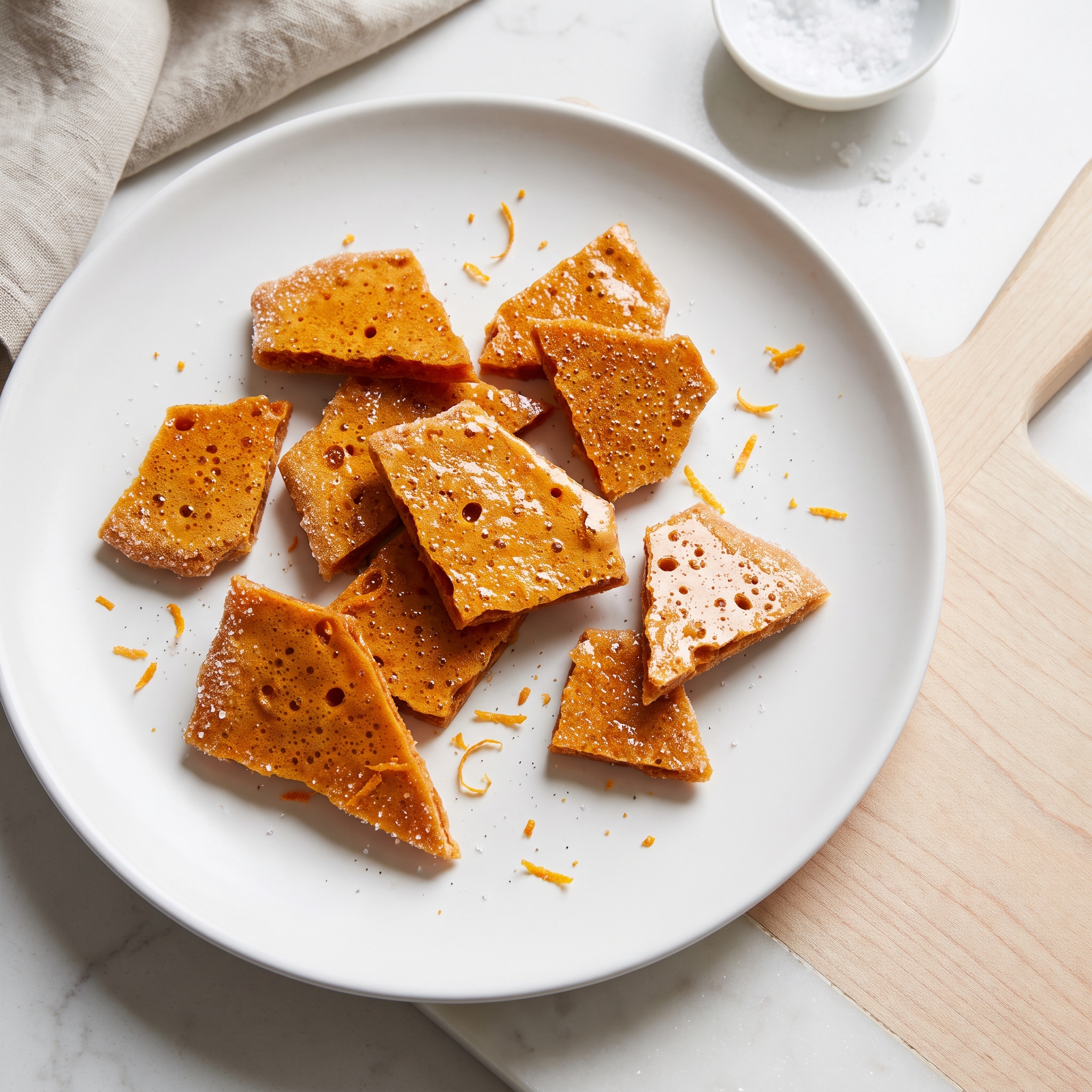 Carrot-Infused Honeycomb Candy