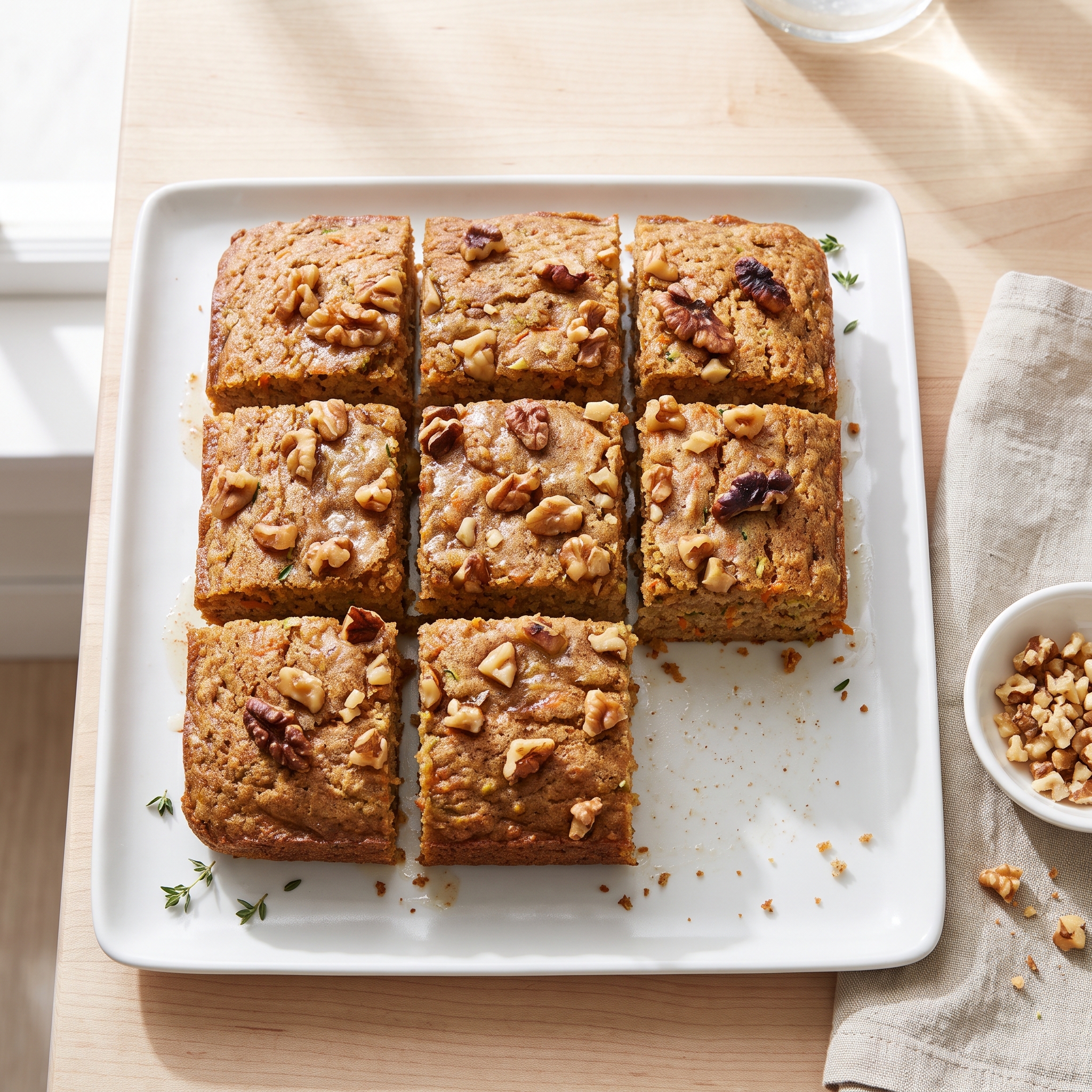 Carrot-Zucchini Walnut Snack Cake