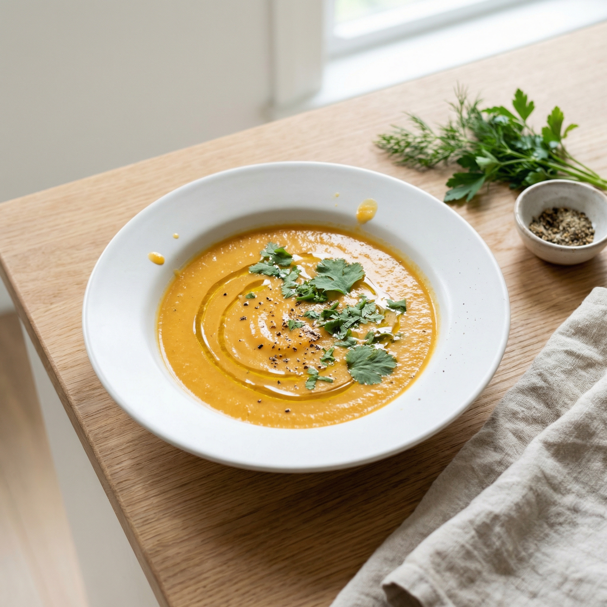 Bright Carrot & Coriander Soup
