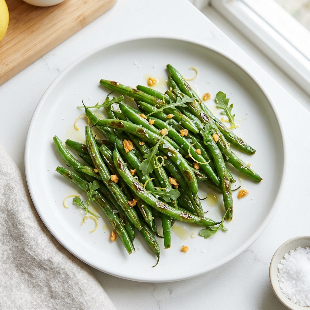 Charred Green Beans on the Grill
