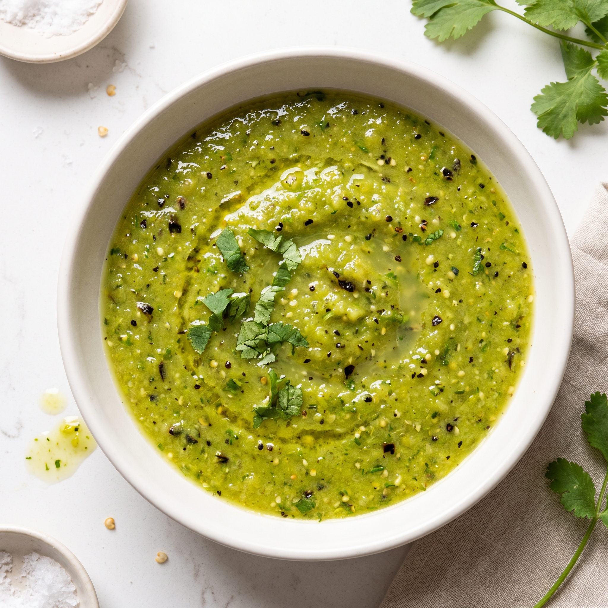 Charred Tomatillo & Garlic Salsa Verde