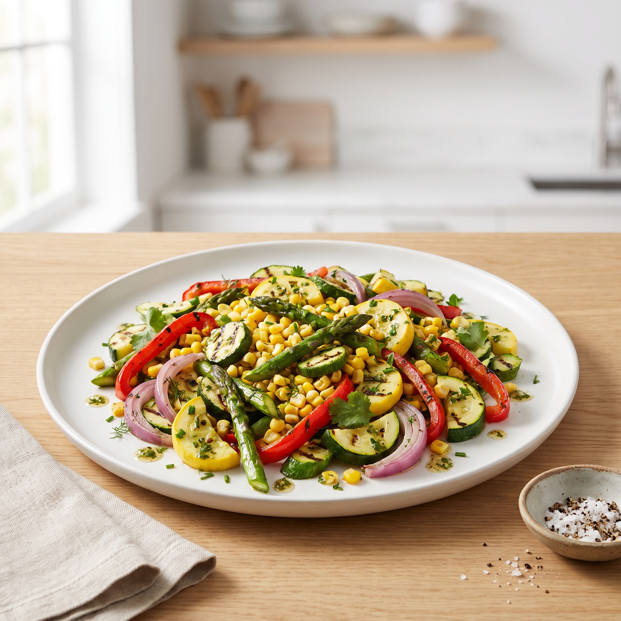 Charred Veggie Medley Salad