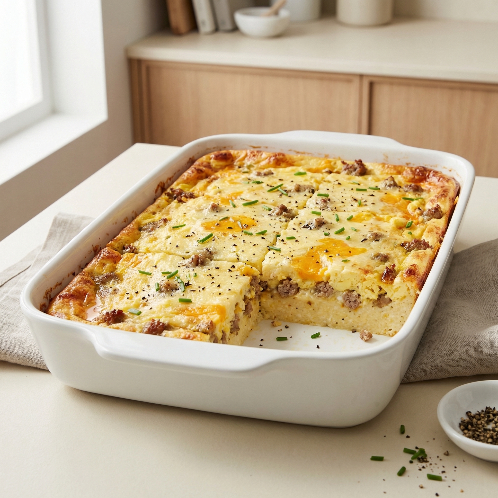 Southern Breakfast Grits Bake