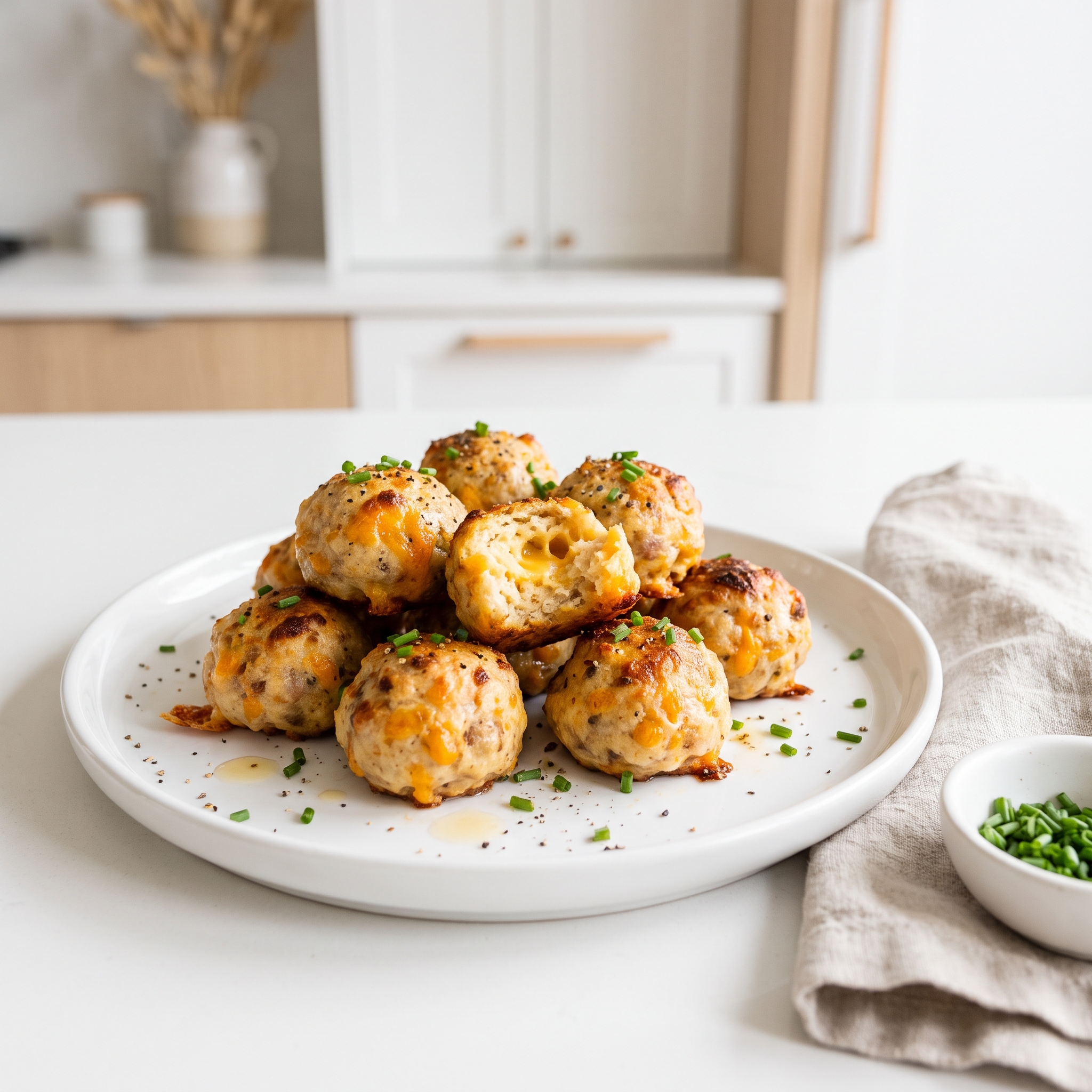 Cheddar Sausage Bites with Bisquick