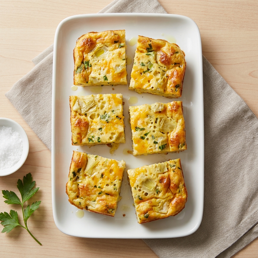 Cheddar and Artichoke Baked Frittata