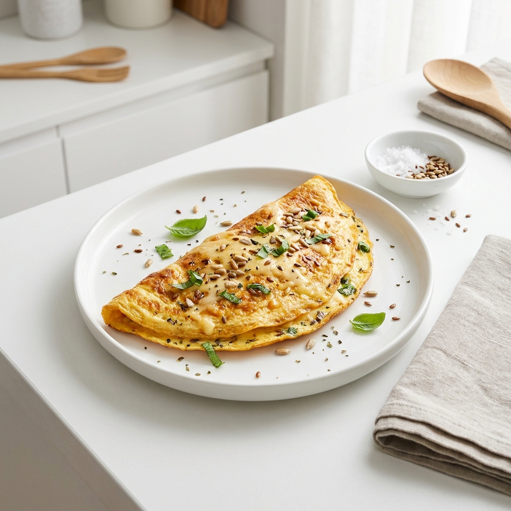 Cheese Omelette with Herbs