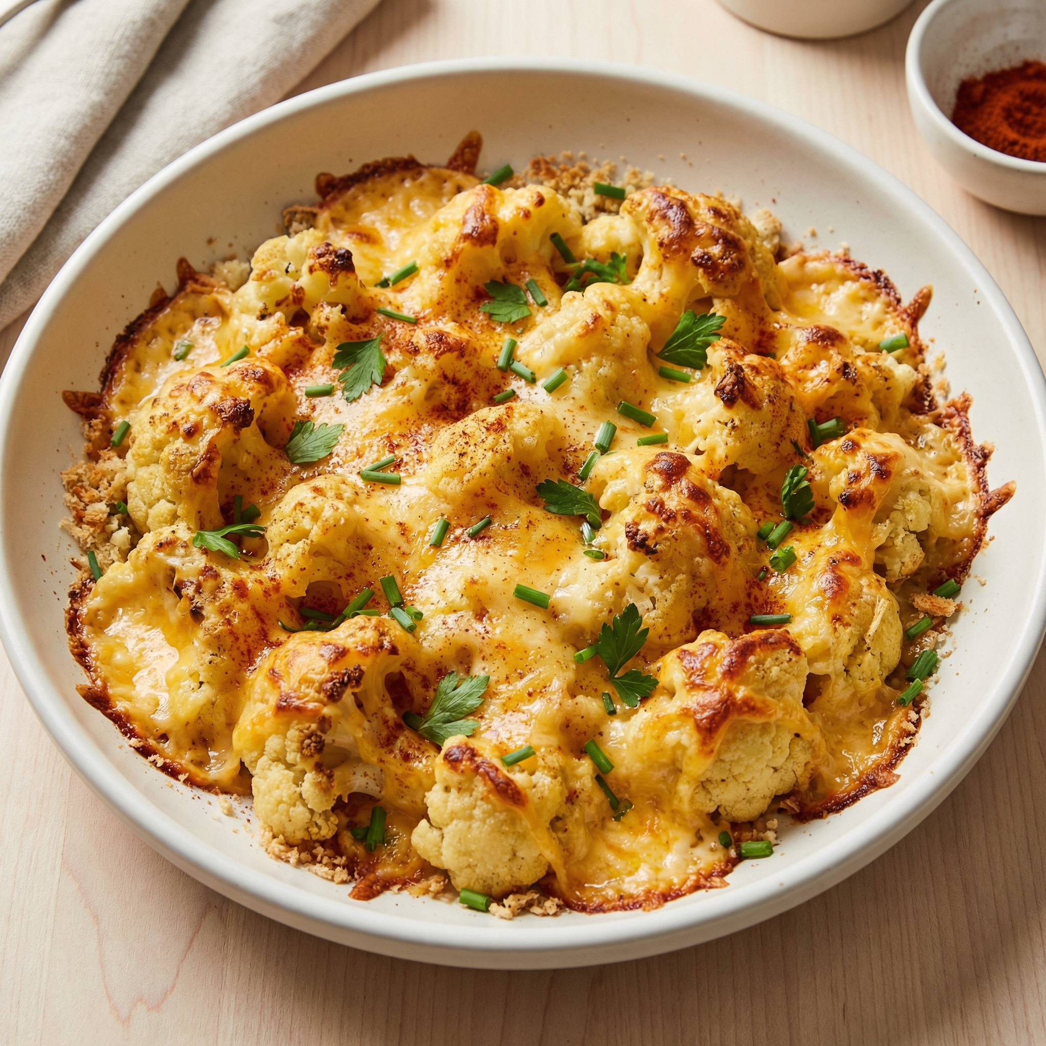 Cheesy Baked Cauliflower Florets