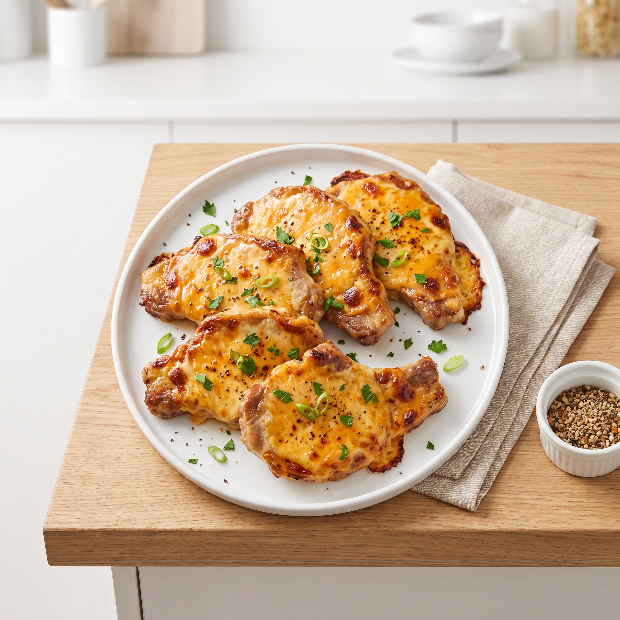 Cheesy Baked Pork Chops