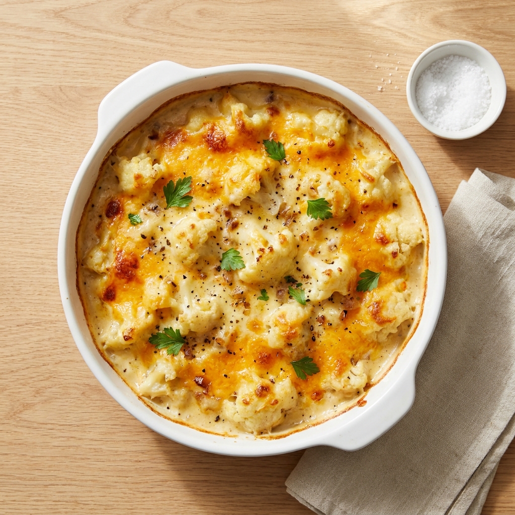 Cheesy Cauliflower Gratin