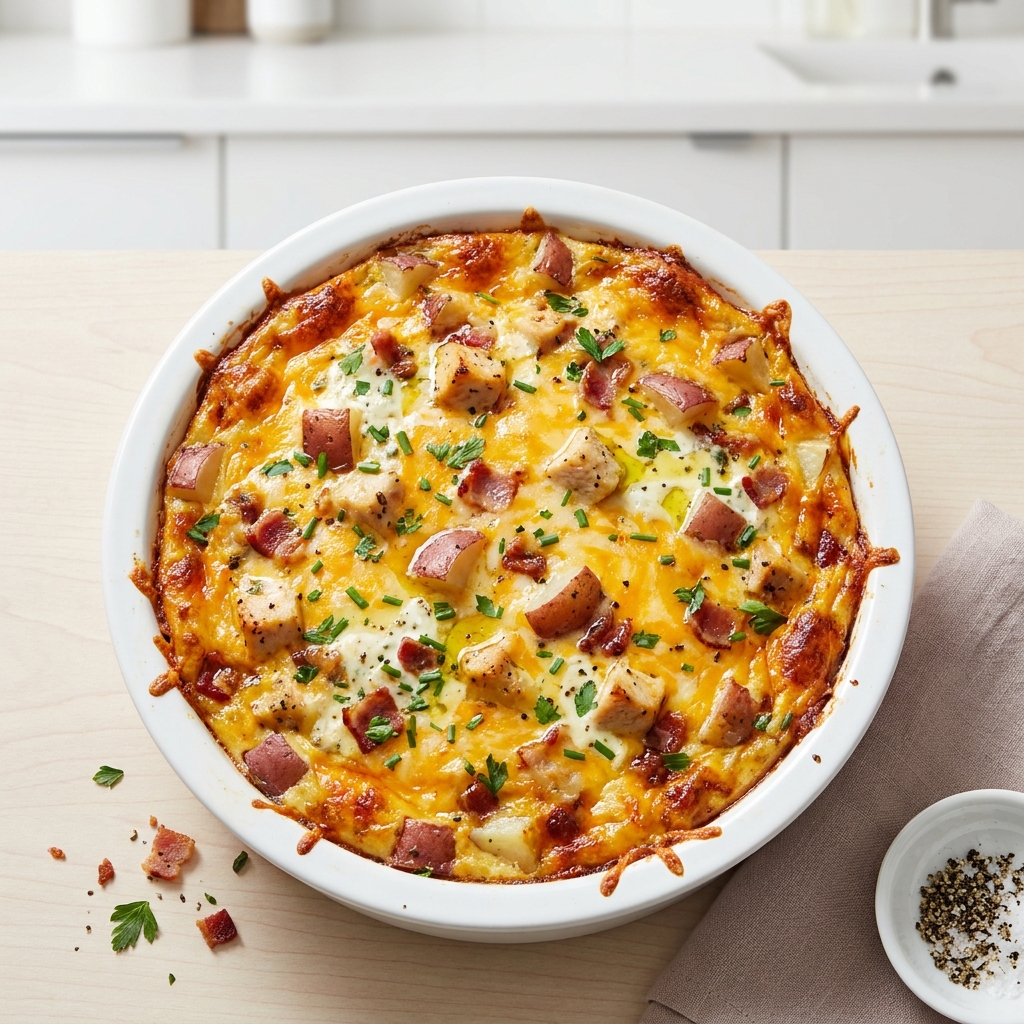 Cheesy Chicken, Bacon & Ranch Potato Bake