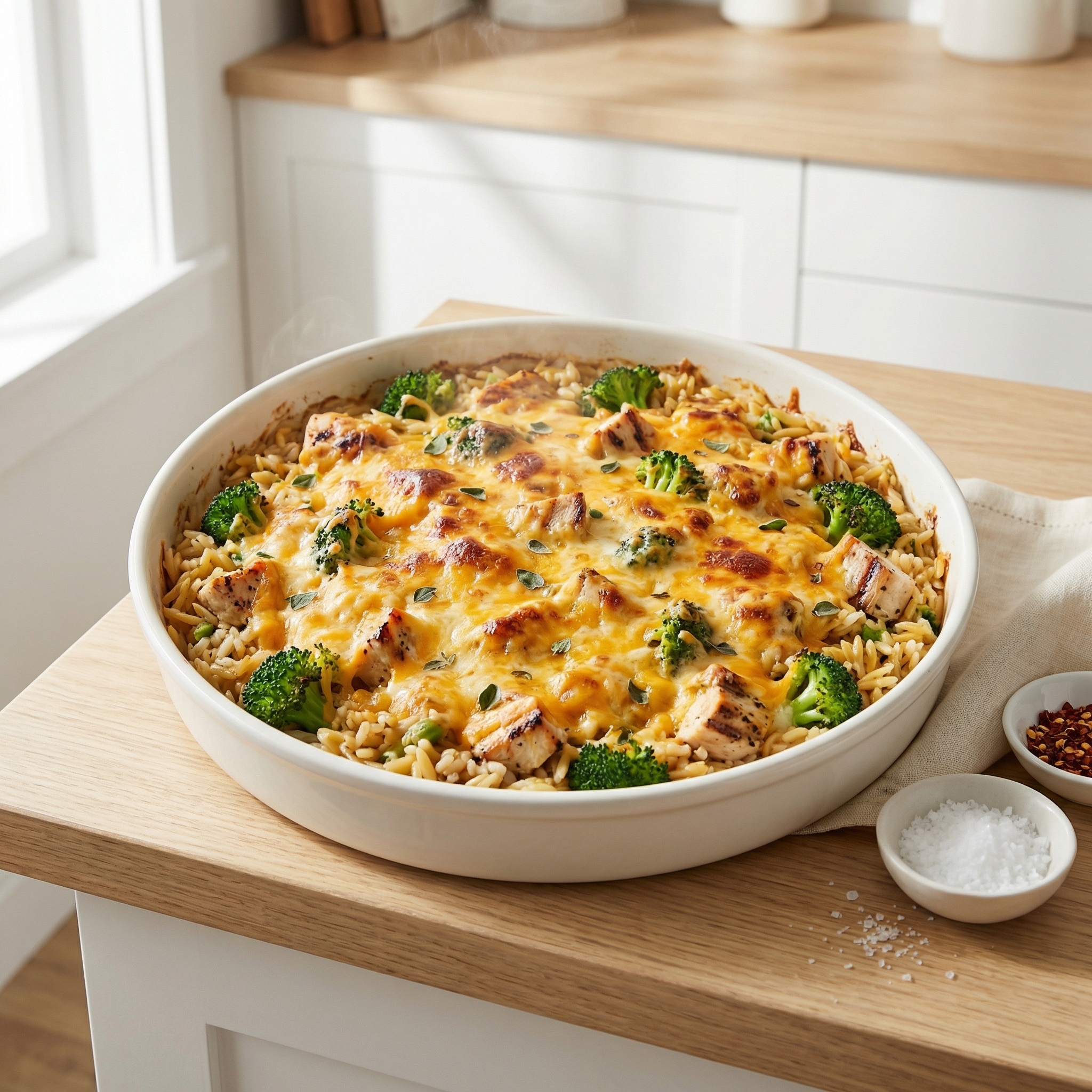 One-Pan Chicken, Broccoli & Rice Skillet Bake