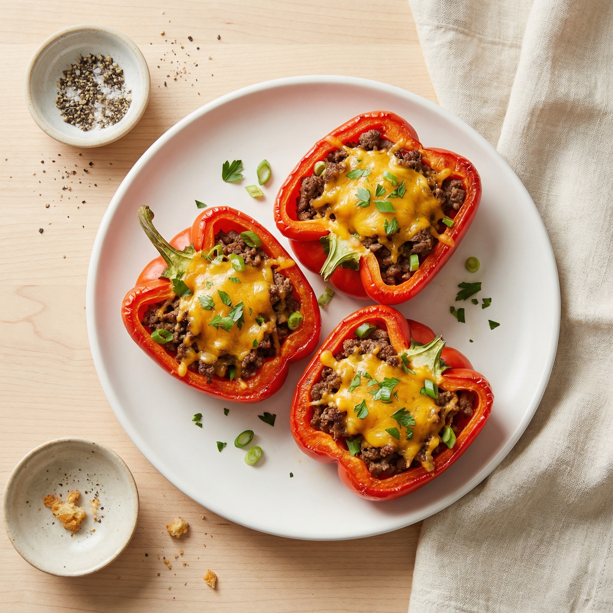 Quick Weeknight Beef-Stuffed Peppers