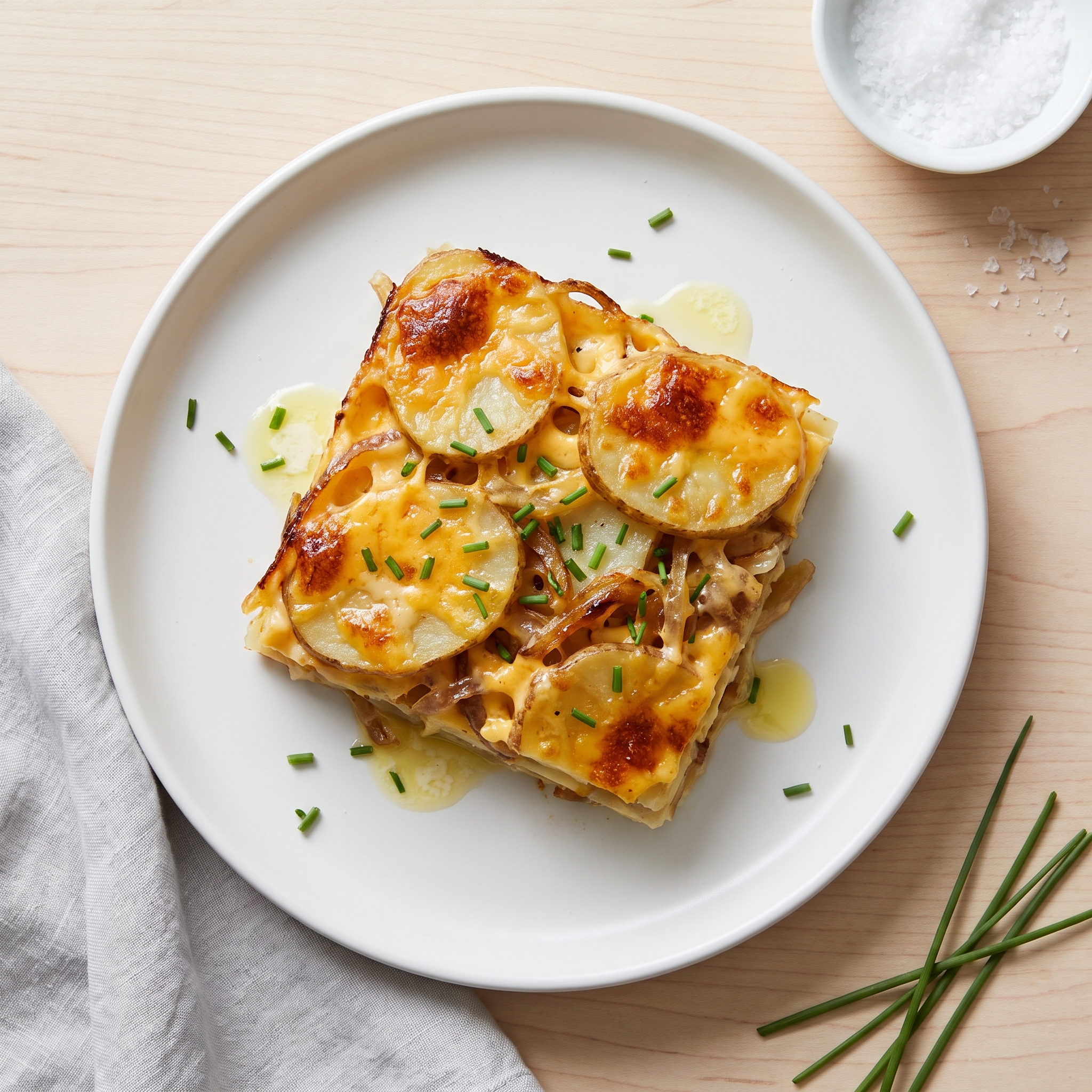 Cheesy Potato Gratin with Creamy Layers