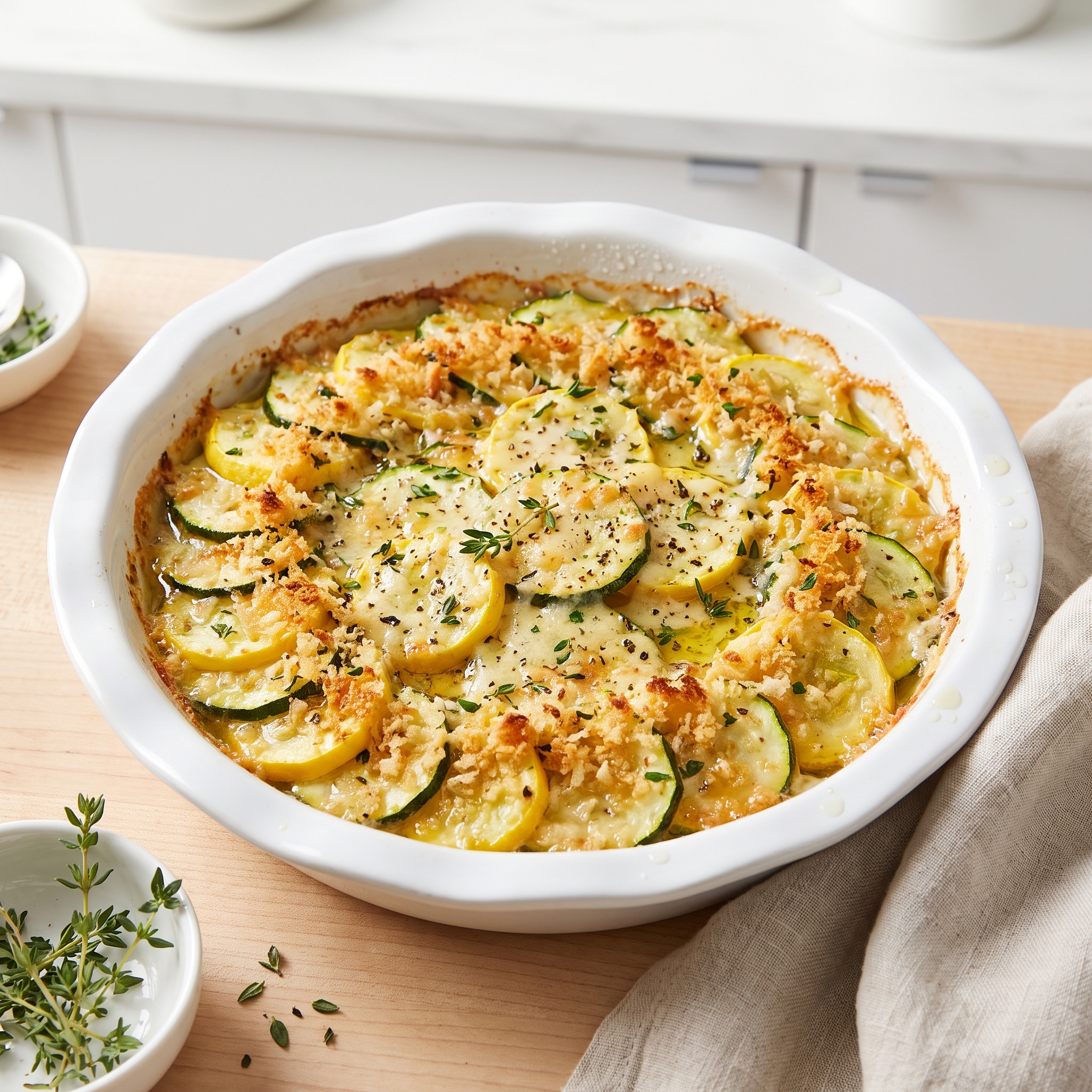 Cheesy Zucchini Gratin