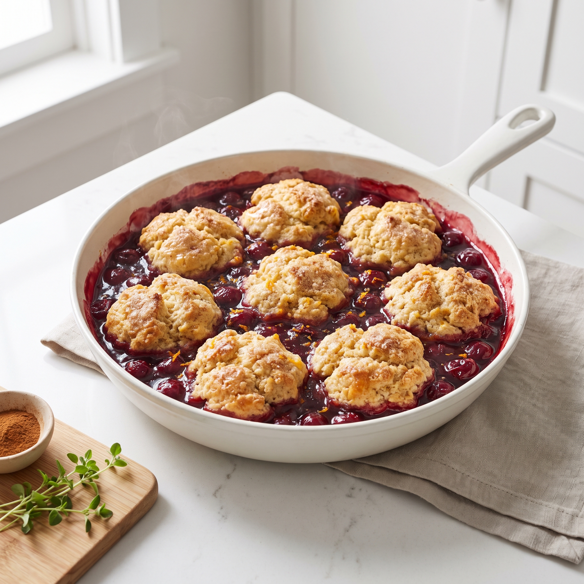 Cherry Stove-Top Cobbler (Slump)
