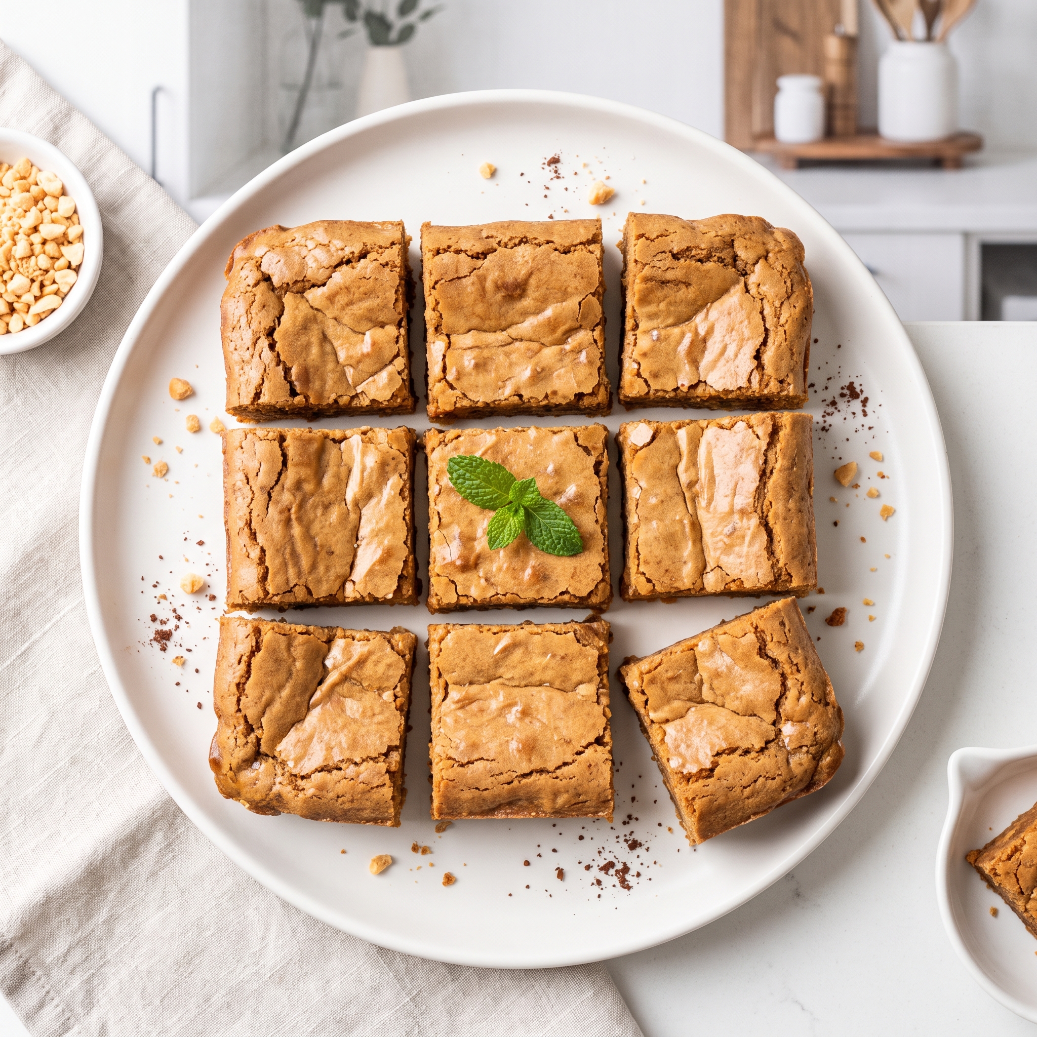 Chewy Whole Wheat Peanut Butter Brownies