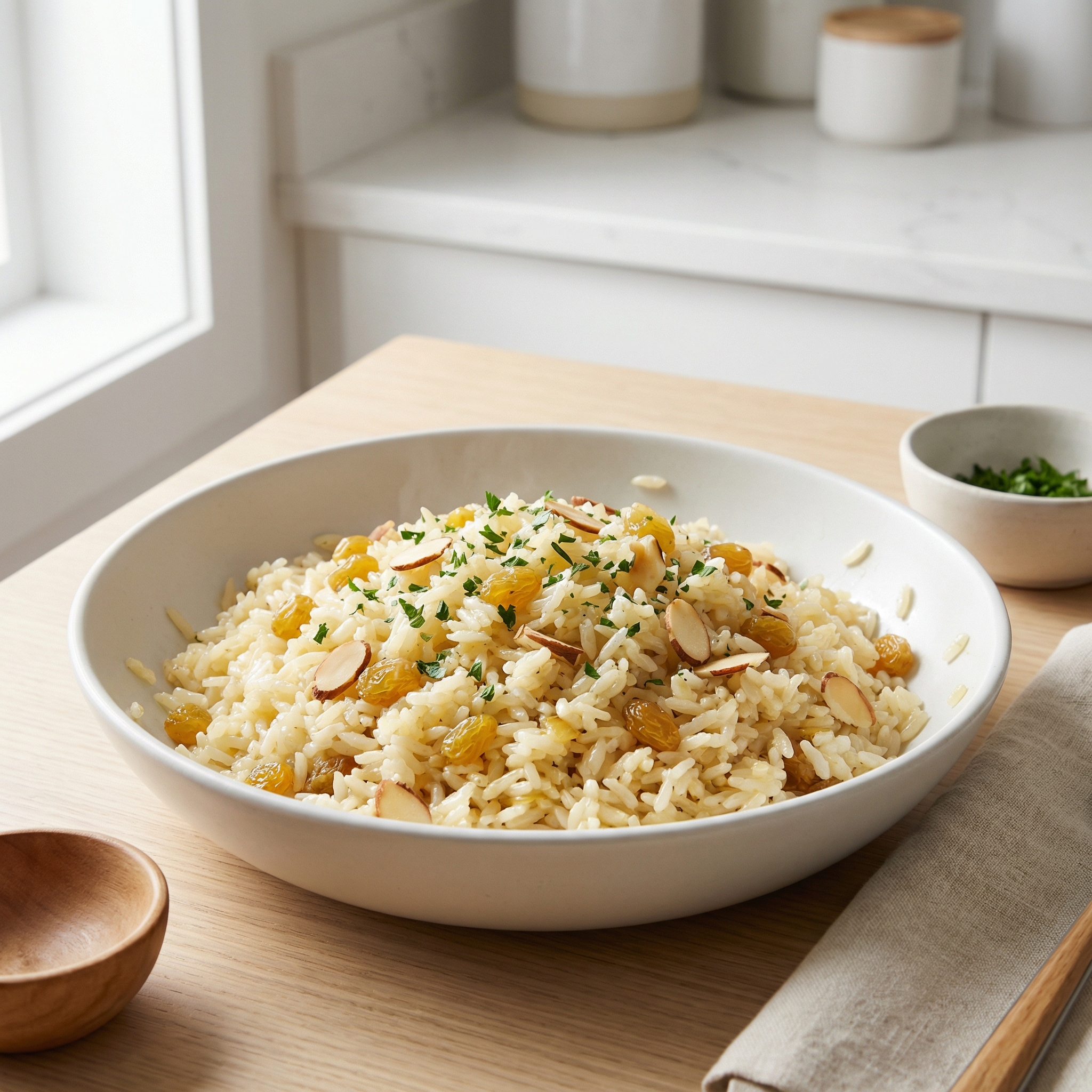 Rice with Almonds and Raisins