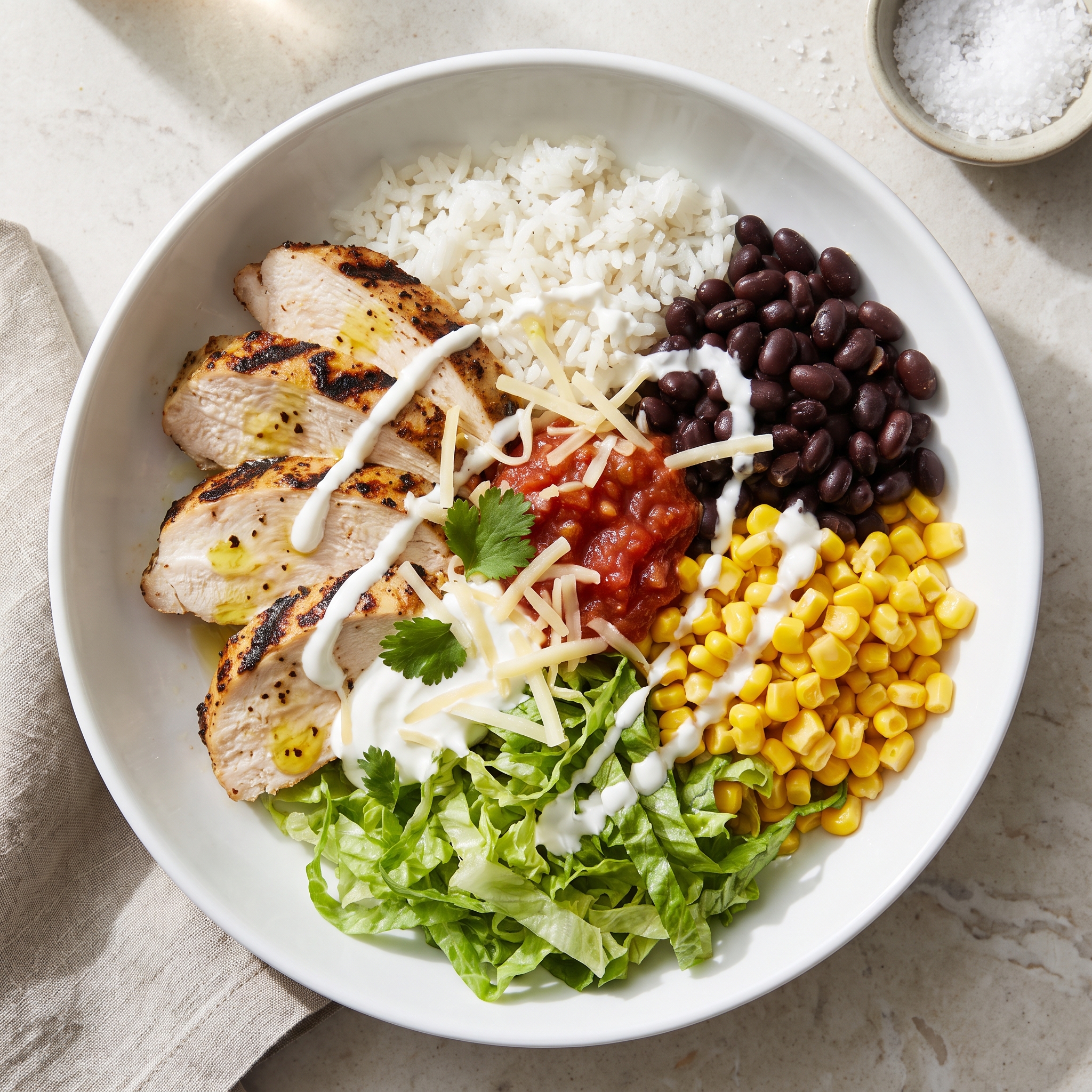 Chicken Burrito Bowl (No Tortilla)