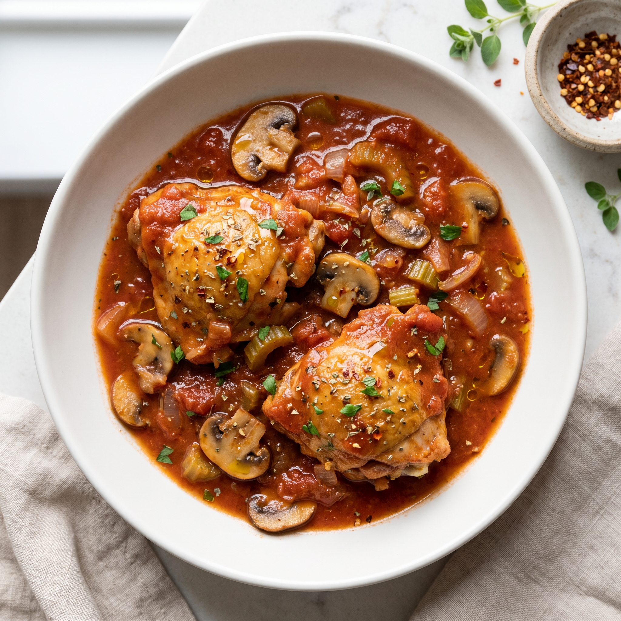 Chicken Cacciatore in Northern Italian Style