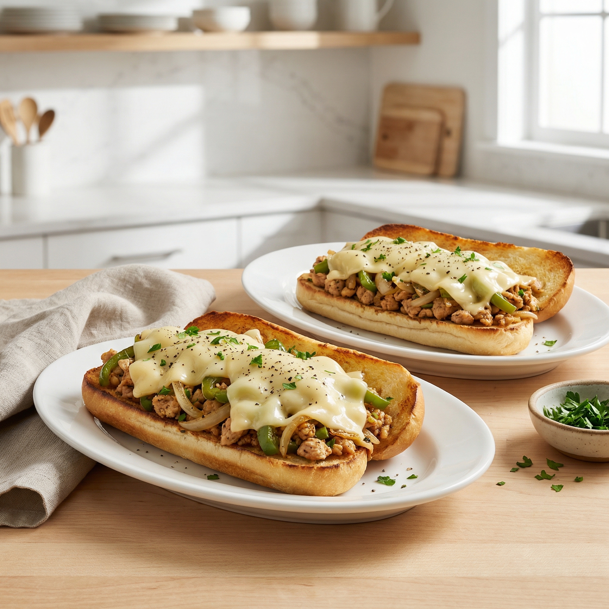 Philly-Style Chicken Cheese Hoagies
