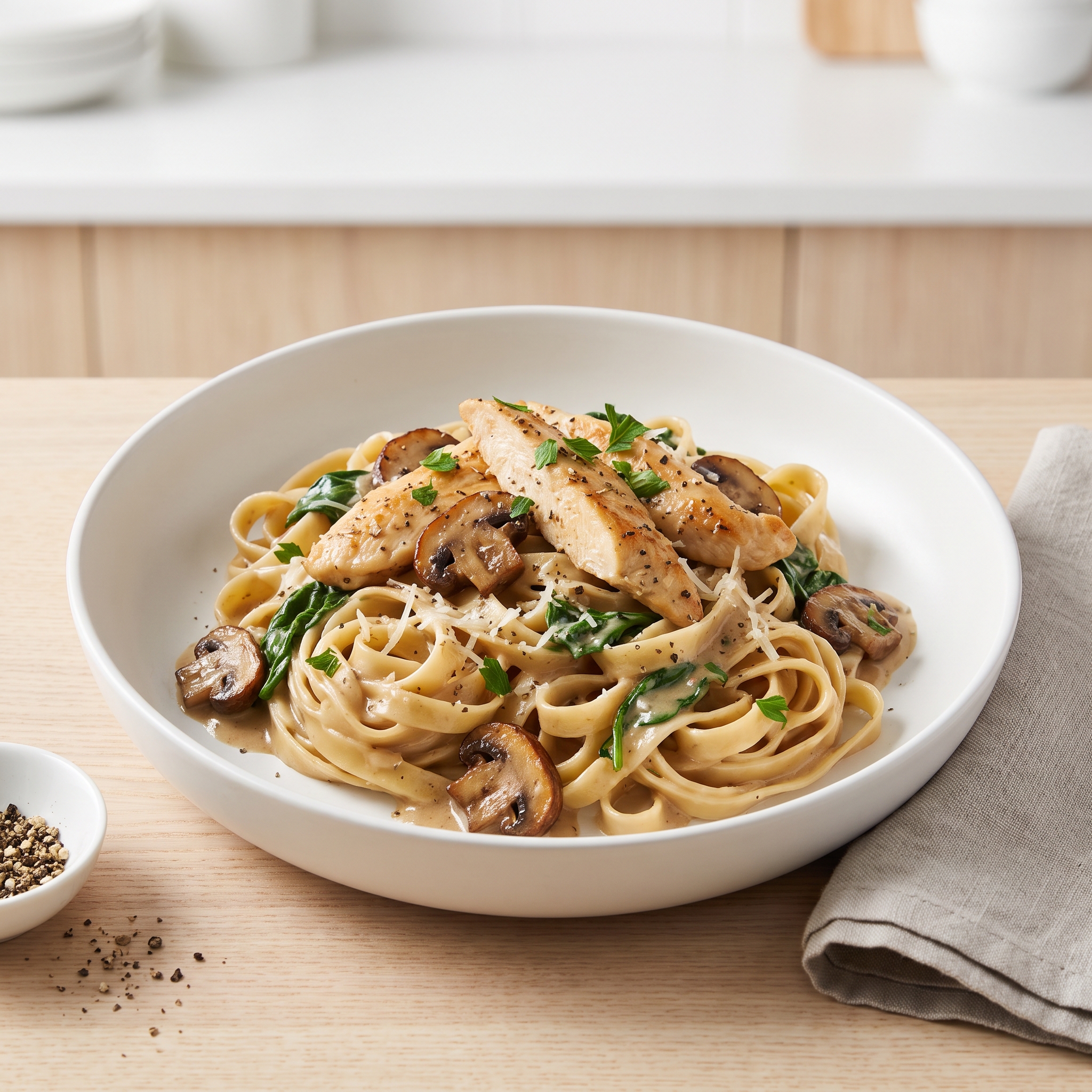 Chicken Marsala Fettuccine