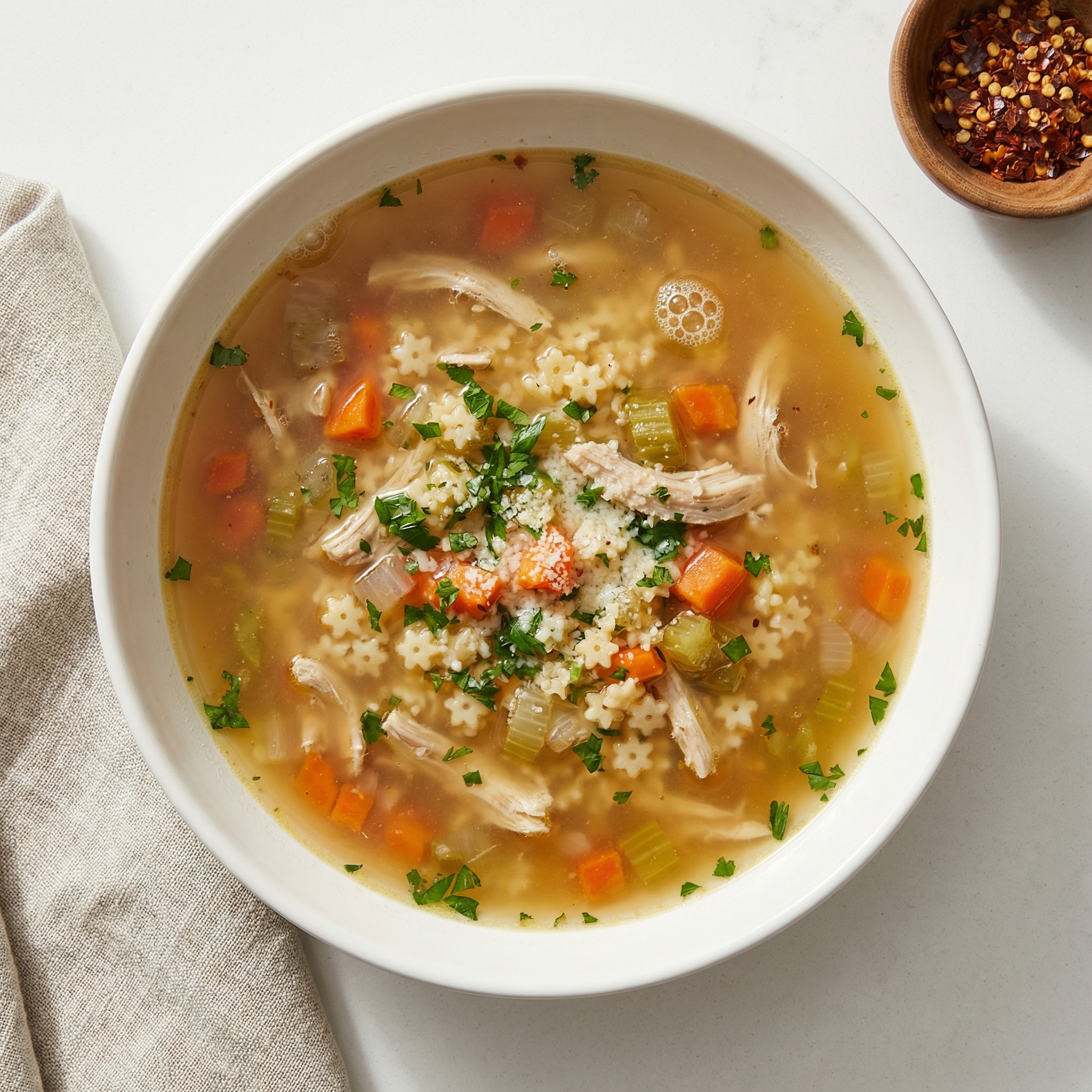 Homestyle Italian Pastina Broth Soup