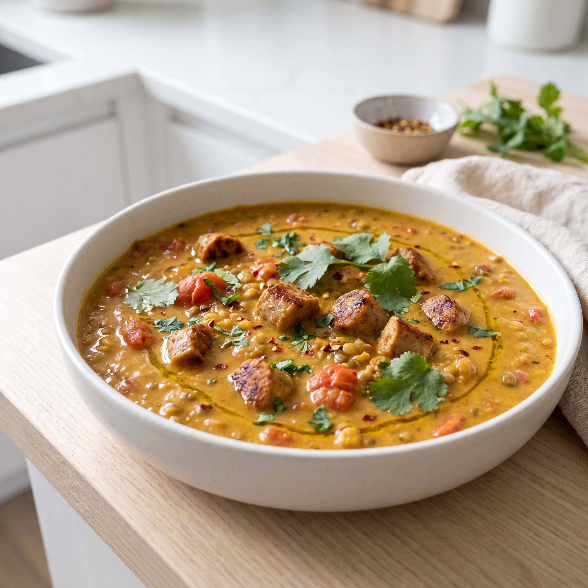 Chicken Sausage and Lentil Hearty Stew