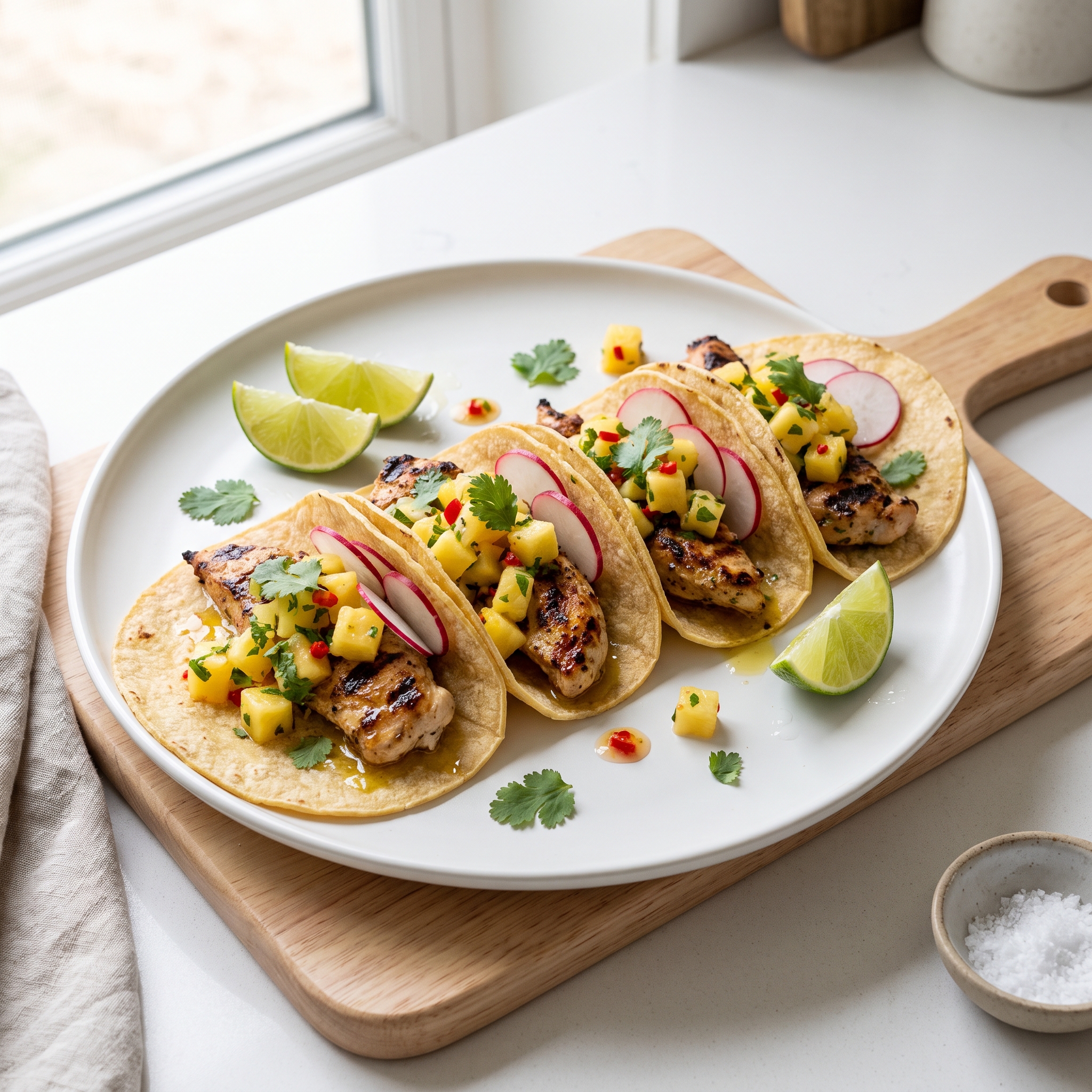 Chicken Tacos with Pineapple Salsa