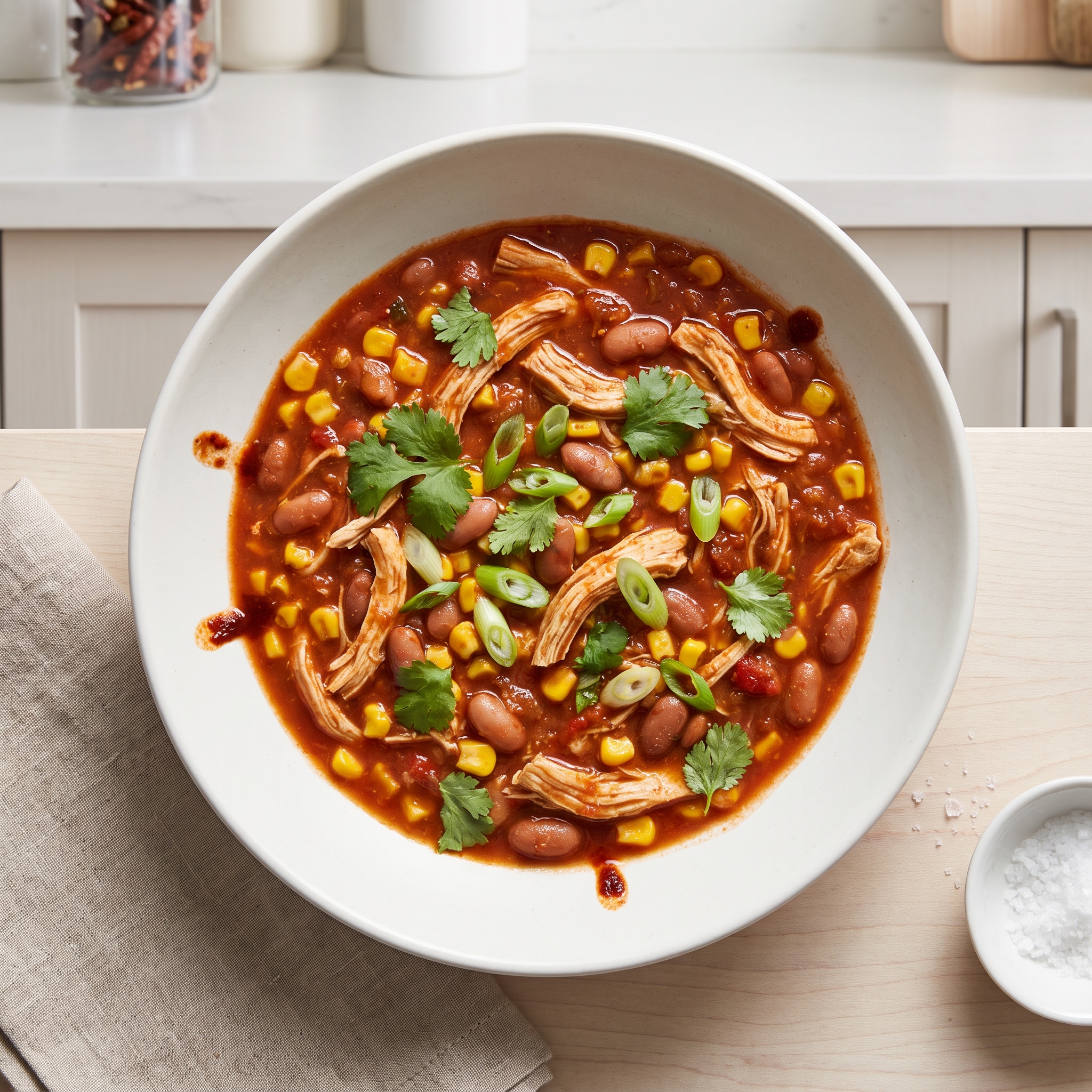 Chicken and Corn Chili Bowl