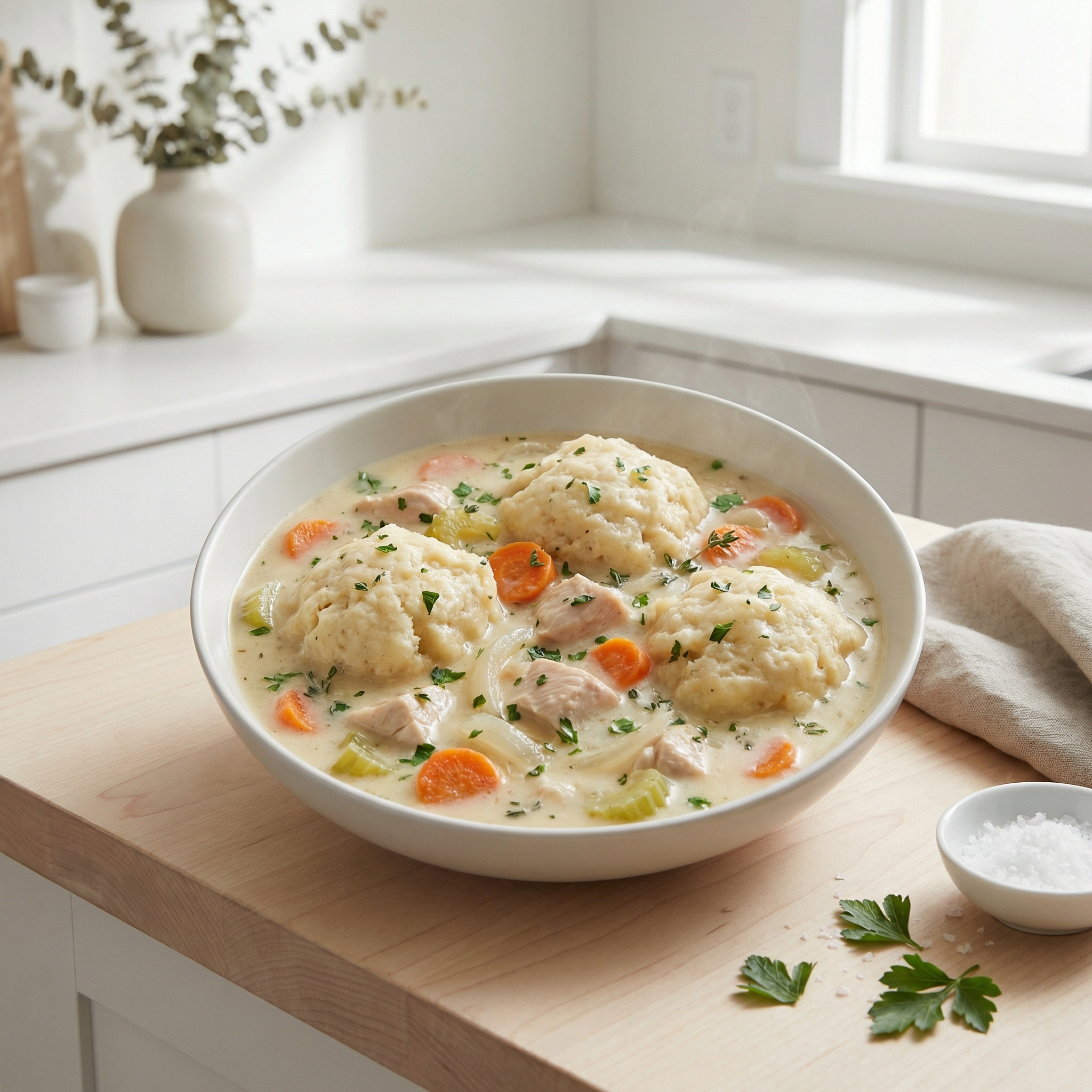 Weeknight Chicken and Dumplings with Veggies