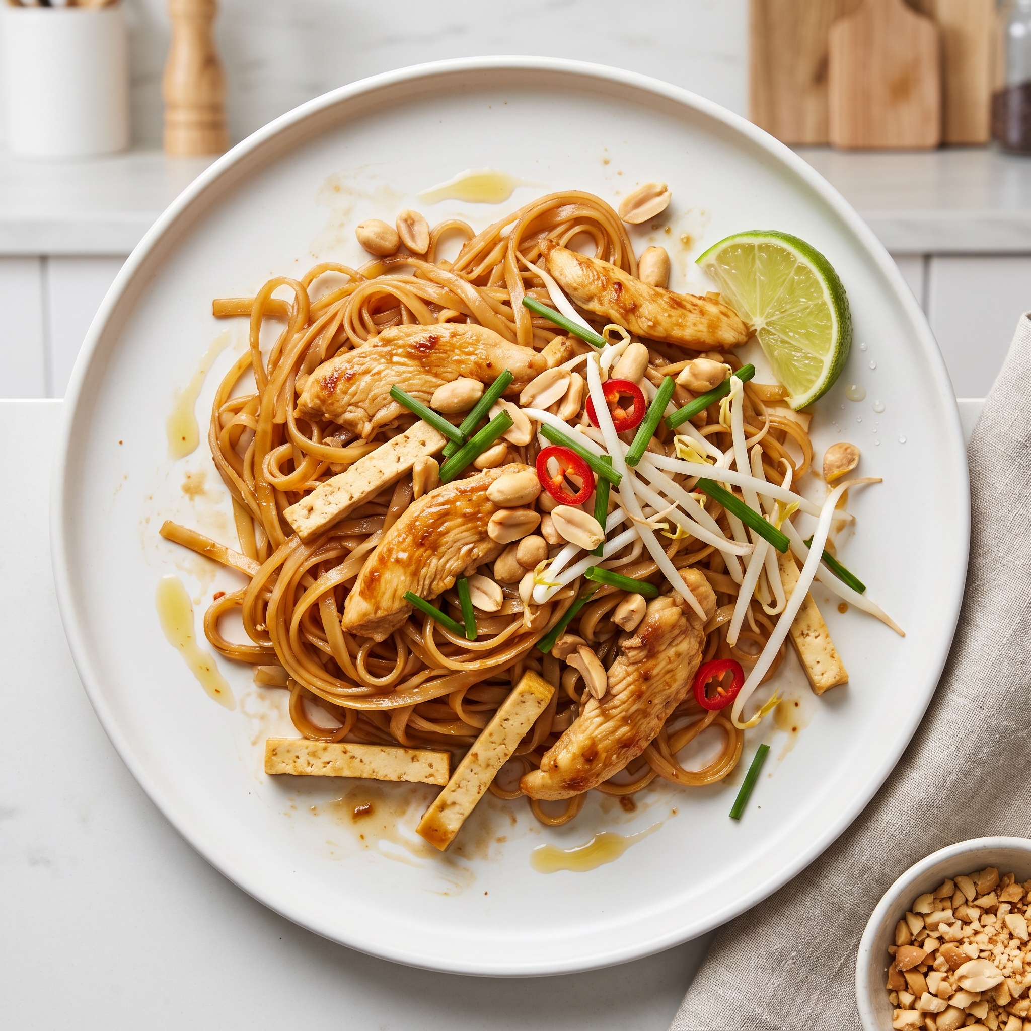 Chicken and Shrimp Pad Thai