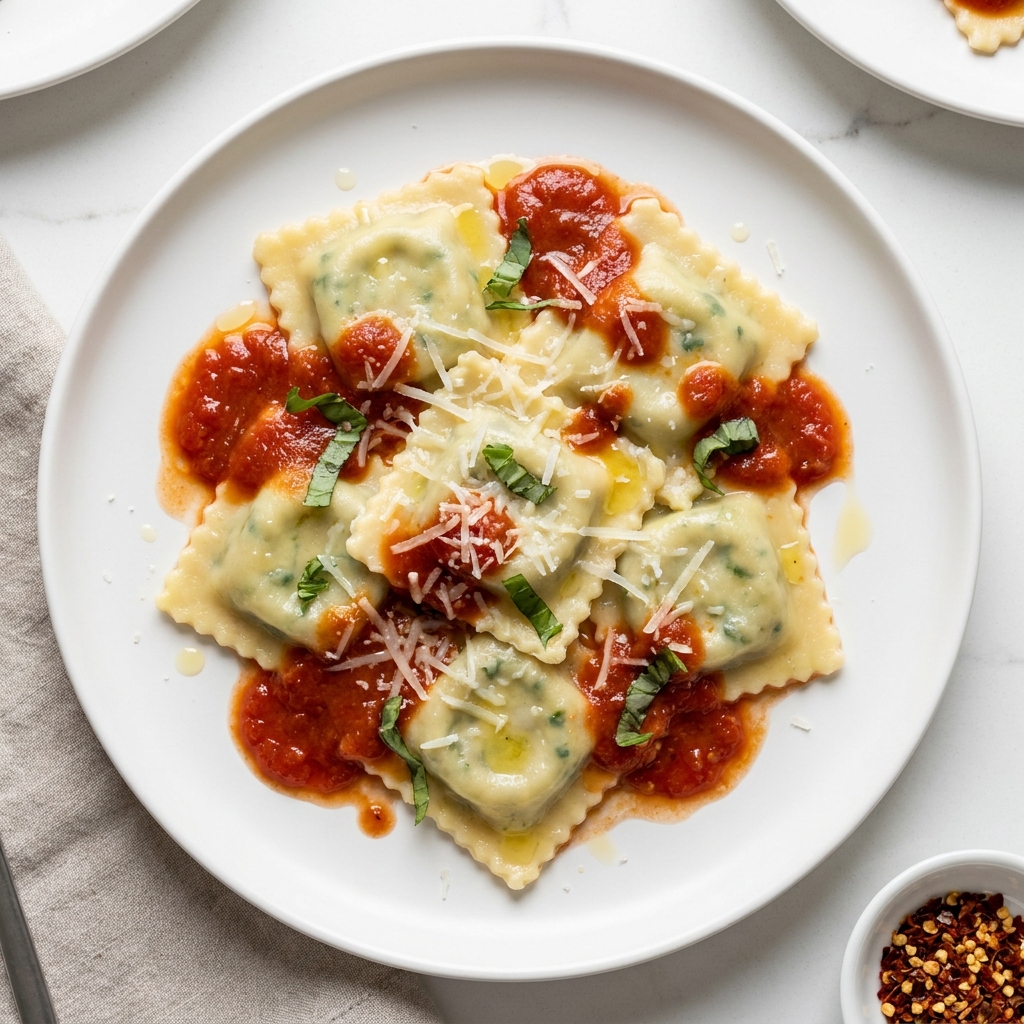 Chicken and Spinach Ravioli