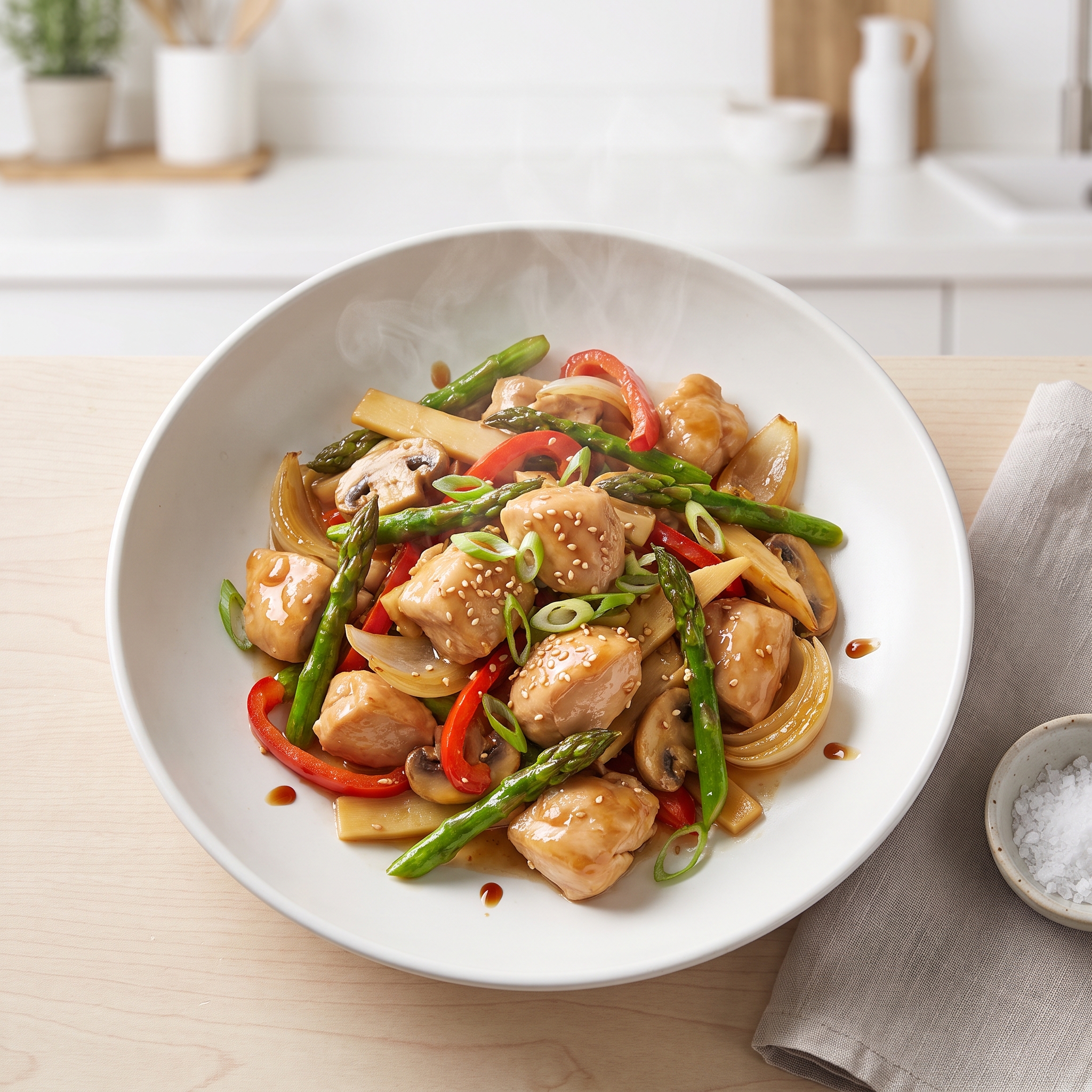 Chicken and Veggie Stir-Fry with Sweet-Heat Sauce